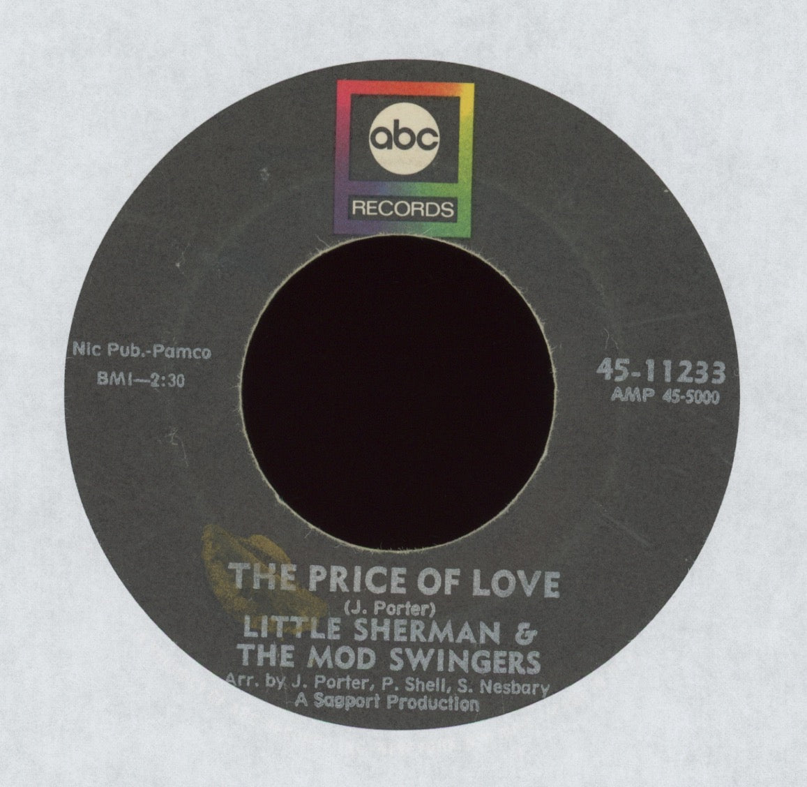 Little Sherman & The Mod Swingers - The Price Of Love on ABC Northern Soul 45