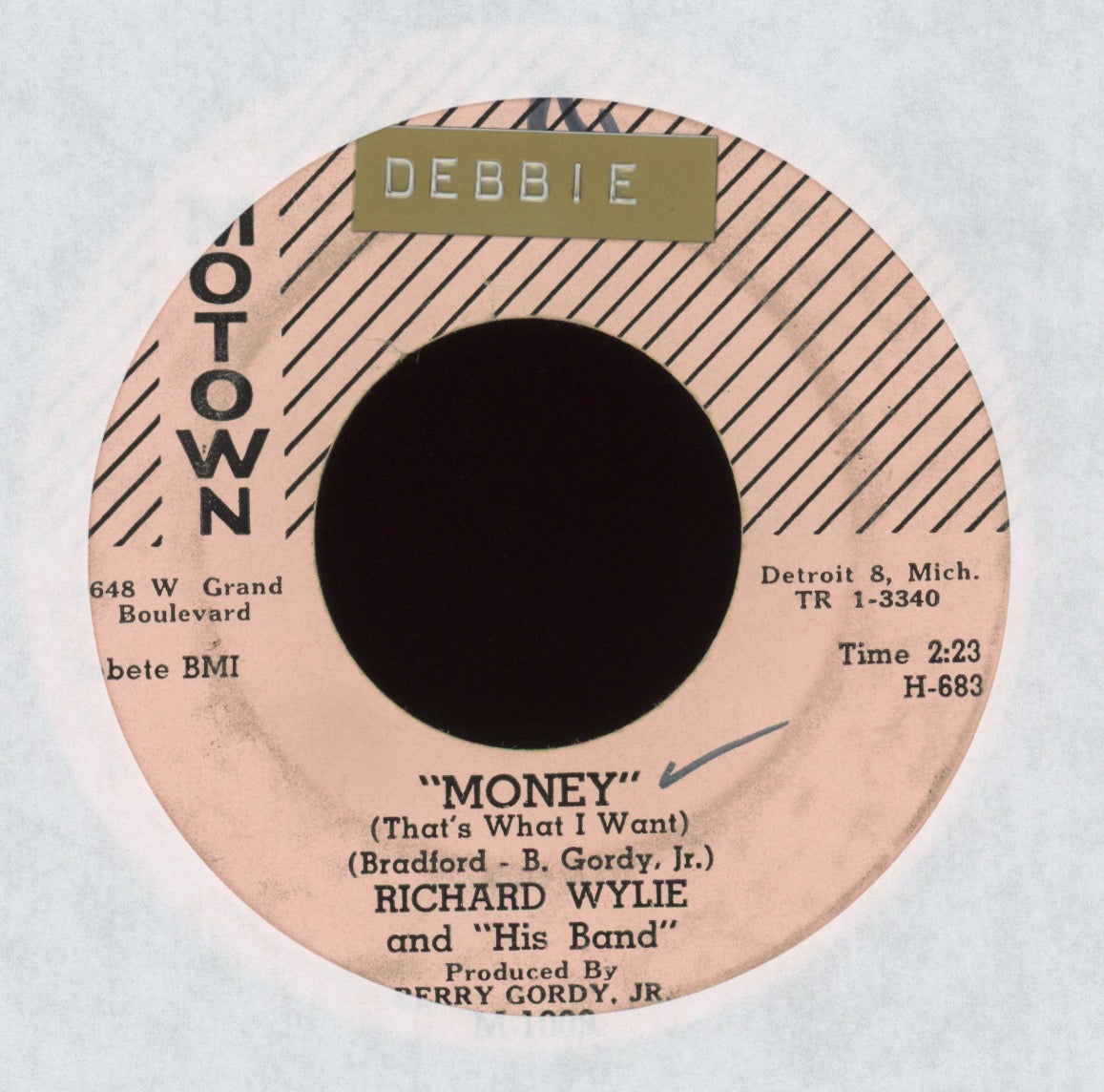 Richard Wylie & His Band - Money (That's What I Want) on Motown R&B Rocker 45