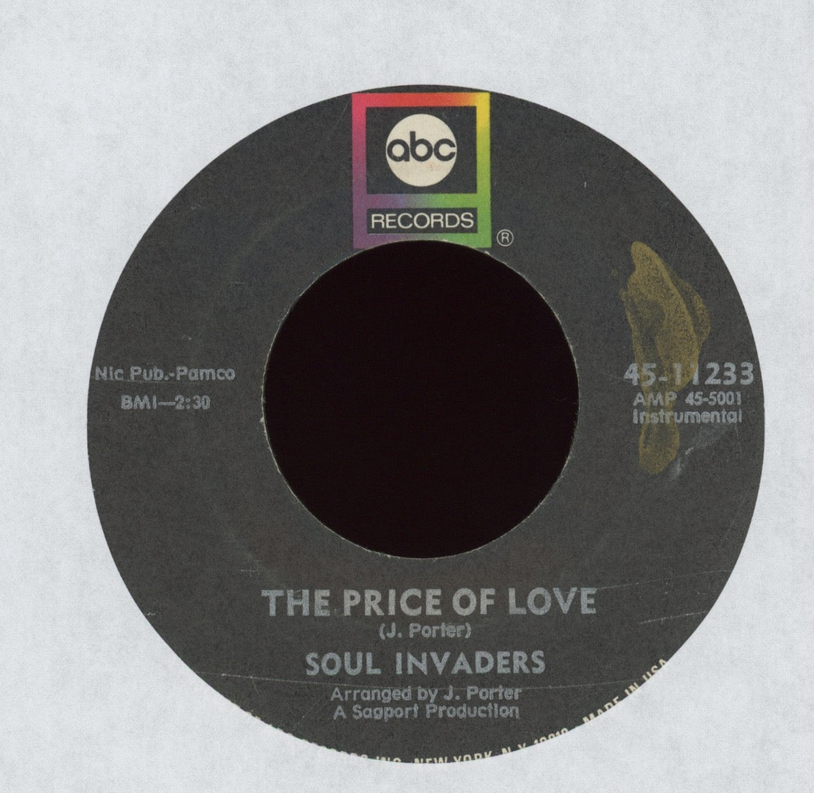 Little Sherman & The Mod Swingers - The Price Of Love on ABC Northern Soul 45