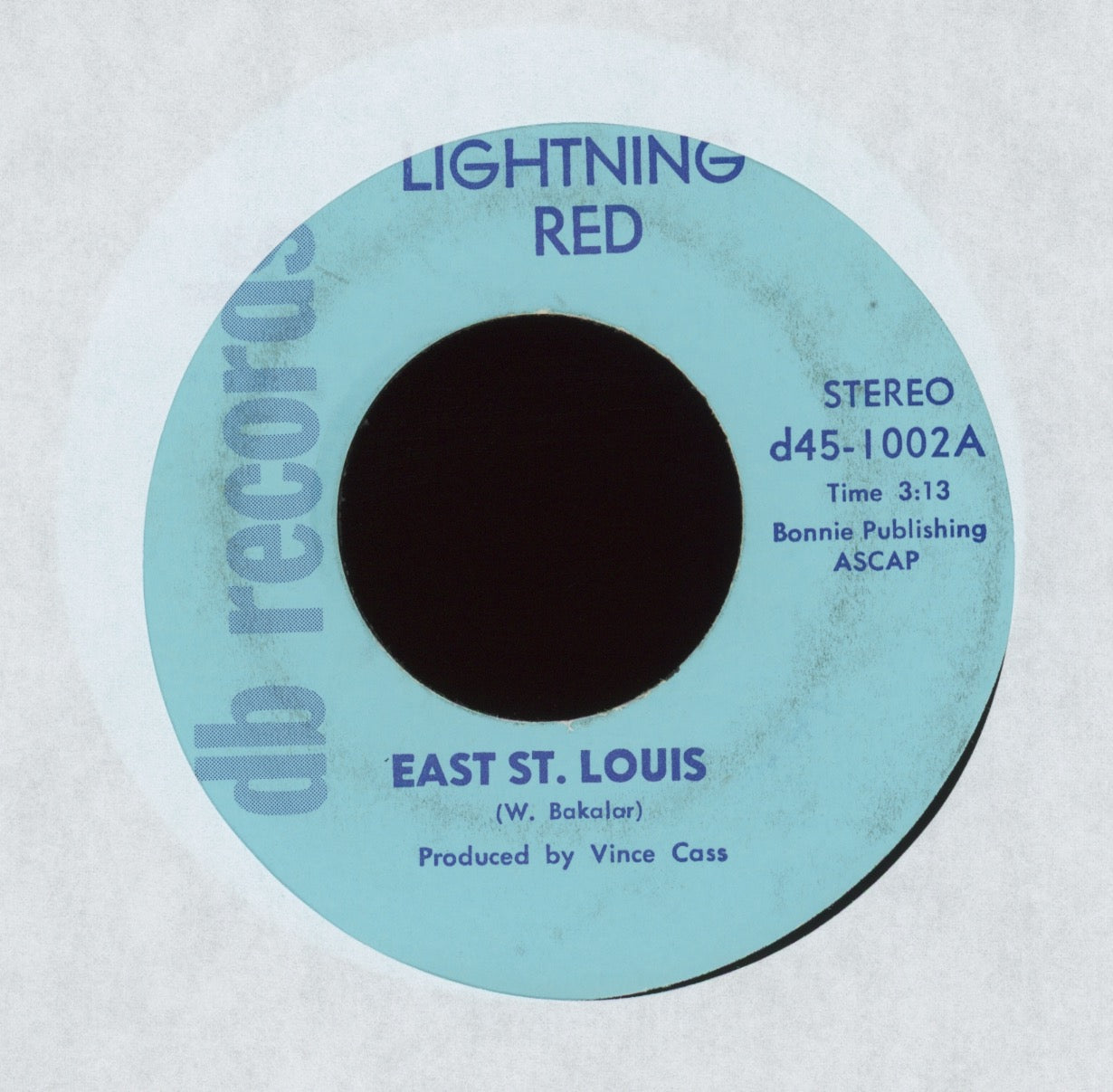 Lightning Red - Walkin' Thru The Park on DB Records R&B Blues 45