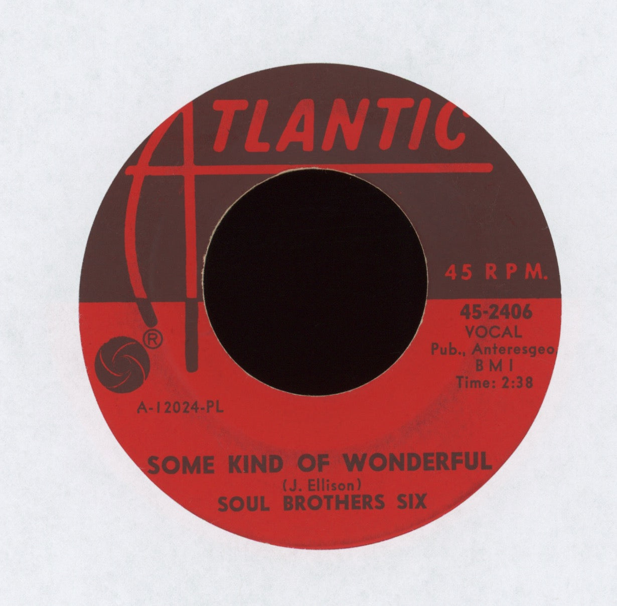 Soul Brothers Six -I'll Be Loving You on Atlantic Northern Soul 45