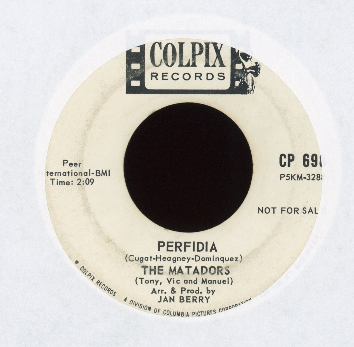 The Matadors - Ace of Hearts on Colpix Promo Teen Doo Wop 45