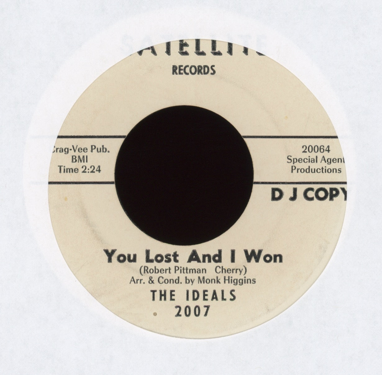 The Ideals - You Lost And I Won on Satellite Promo Northern Soul 45