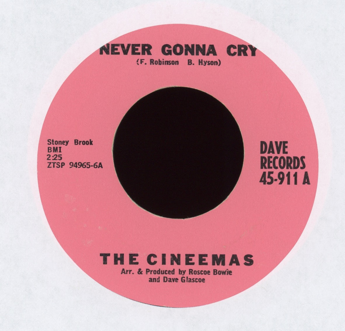 The Cineemas - A Crush On You on Dave R&B Girl Group 45