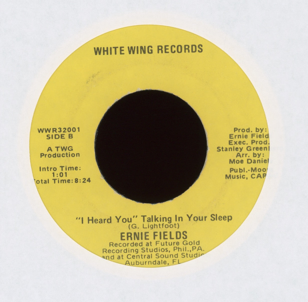 Ernie Fields - I Heard You Talking in Your Sleep on White Wing 70's Soul 45