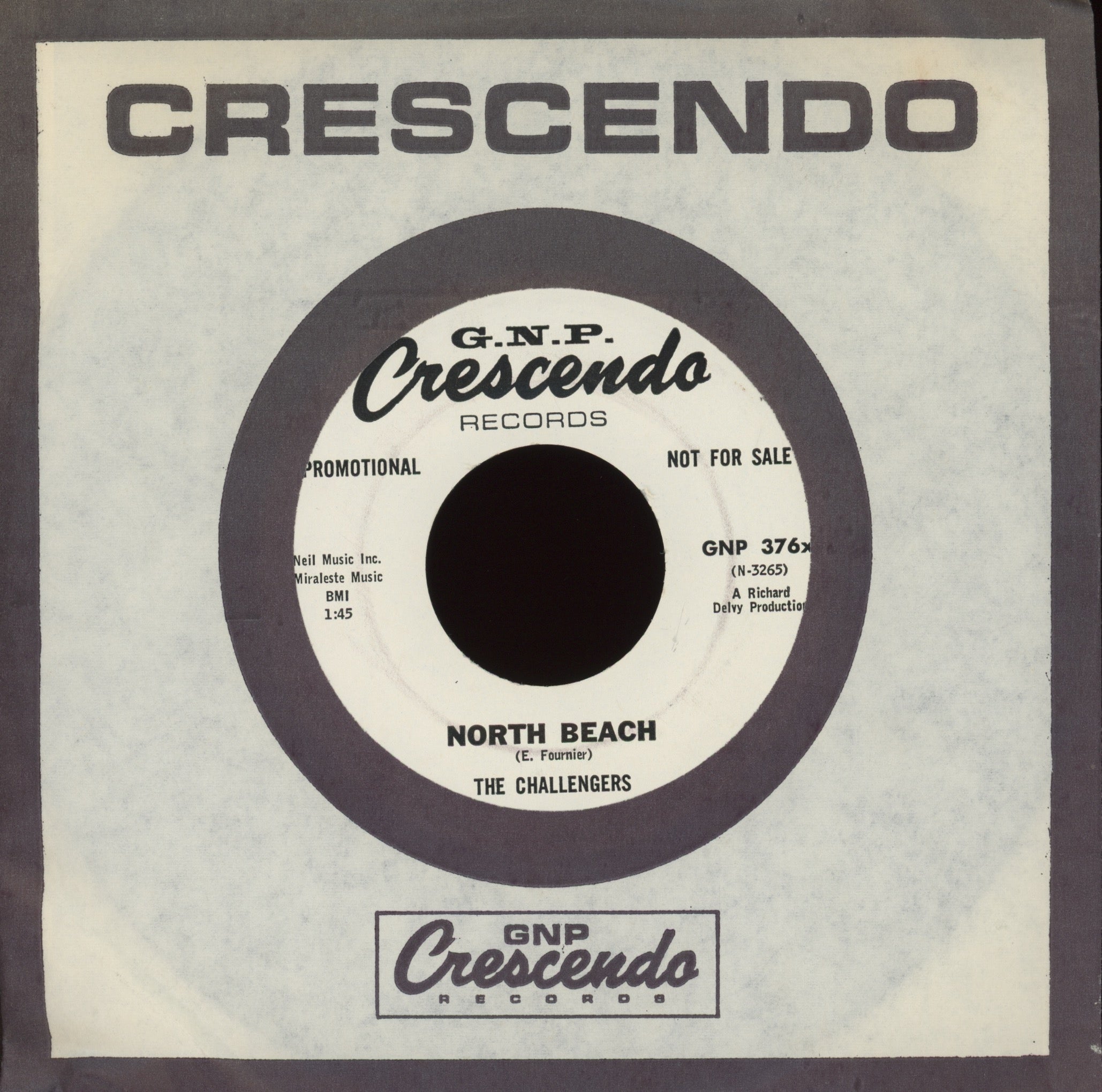 The Challengers - Wipe Out on G.N.P. Crescendo Promo Surf 45