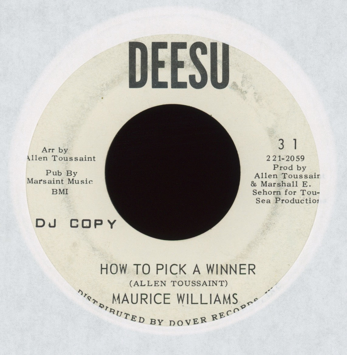 Maurice Williams - How to Pick a Winner on Deesu Promo Northern Soul 45