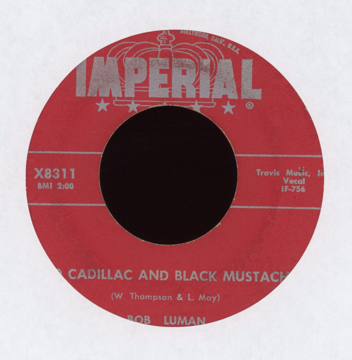 Bob Luman - Red Cadillac And Black Mustache on Imperial Rockabilly 45