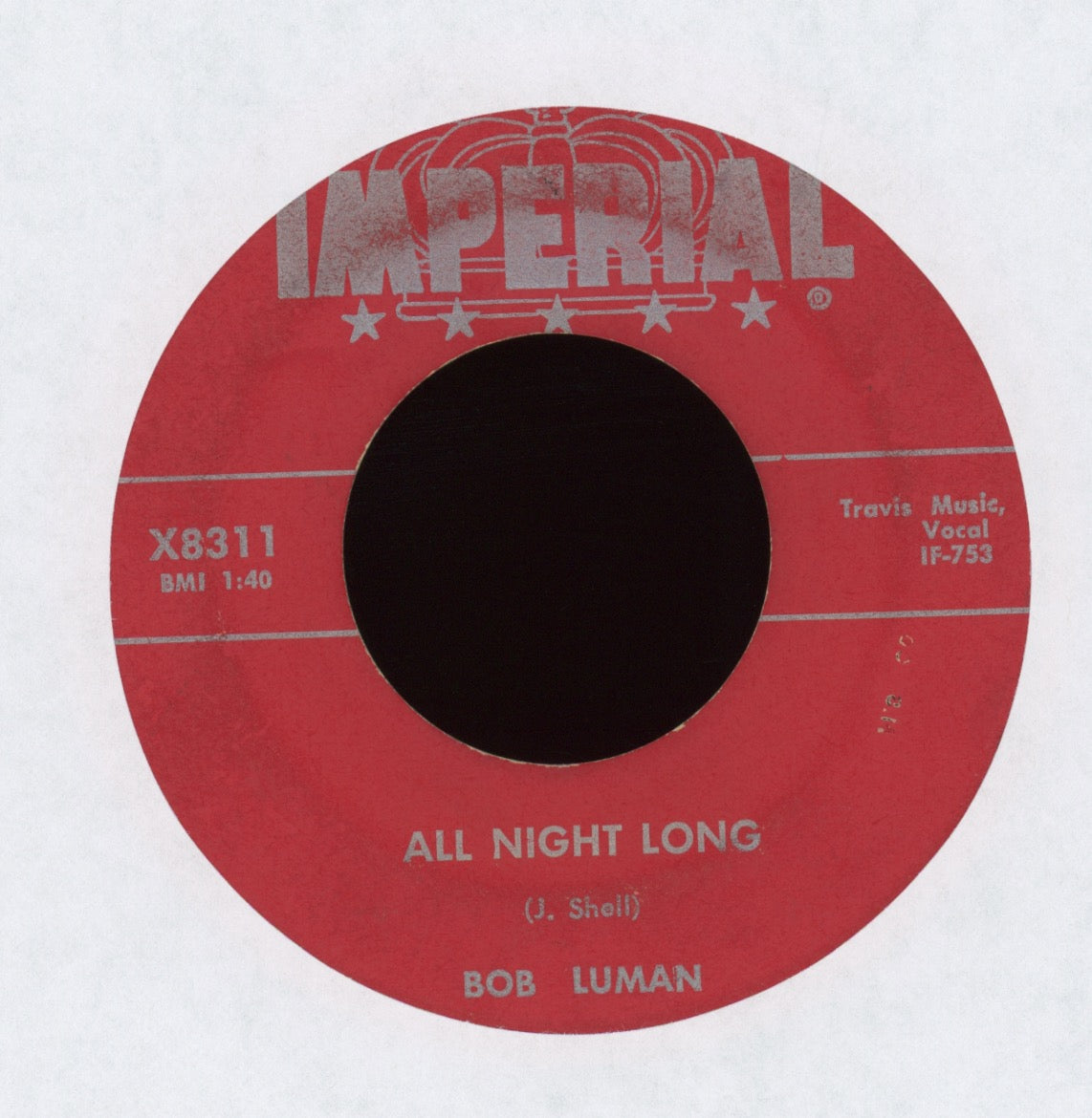 Bob Luman - Red Cadillac And Black Mustache on Imperial Rockabilly 45