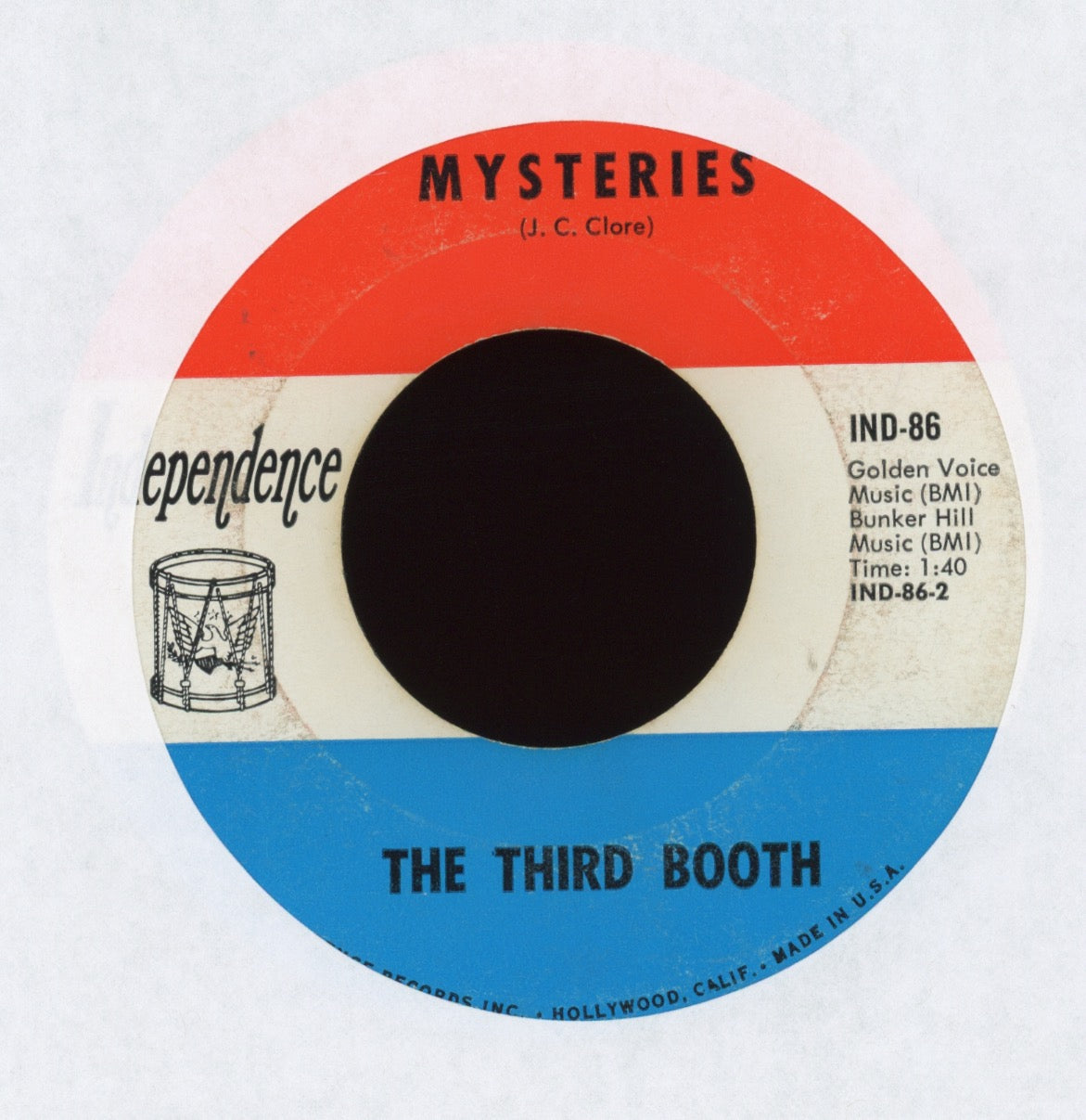 The Third Booth - I Need Love on Independence Garage 45