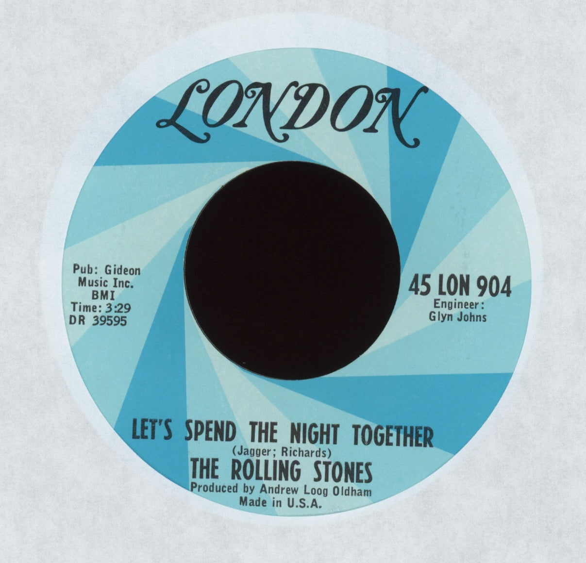 The Rolling Stones - Let's Spend The Night Together on London 45 With Picture Sleeve