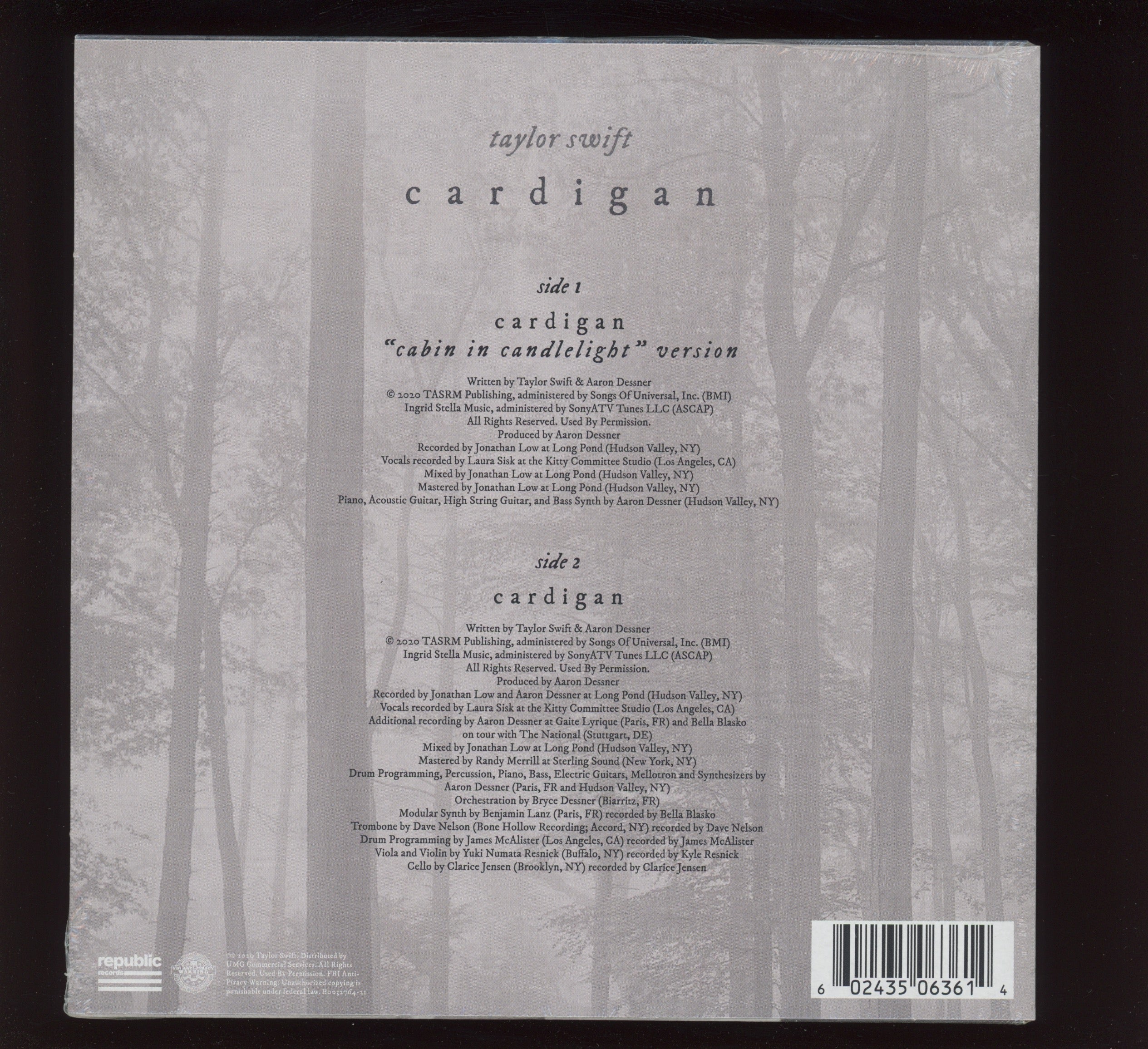 Cardigan “Cabin cheapest in Candlelight” 7” Vinyl