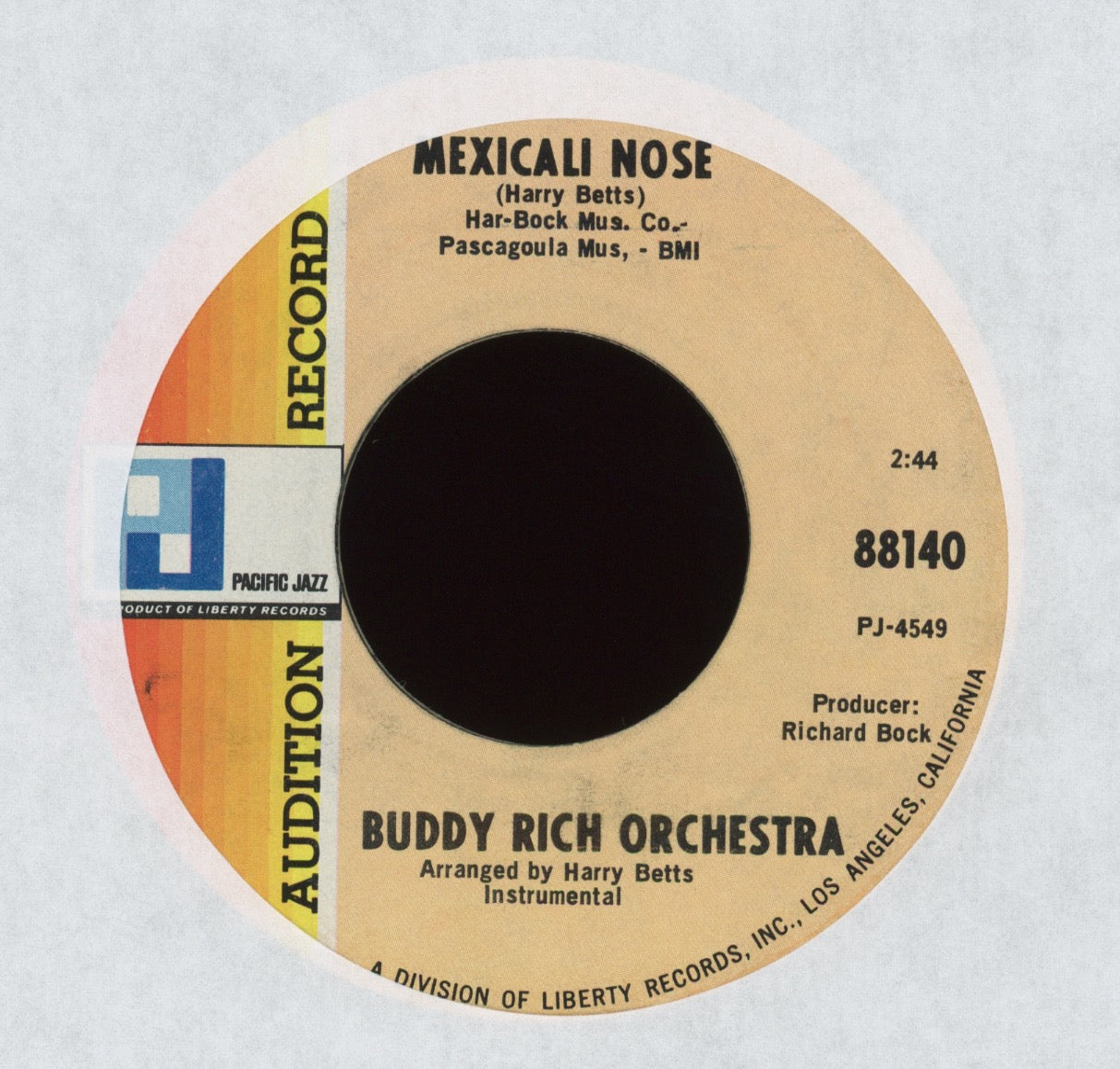 Buddy Rich And His Orchestra - The Beat Goes On on Pacific Jazz Promo Mod Soul Jazz 45