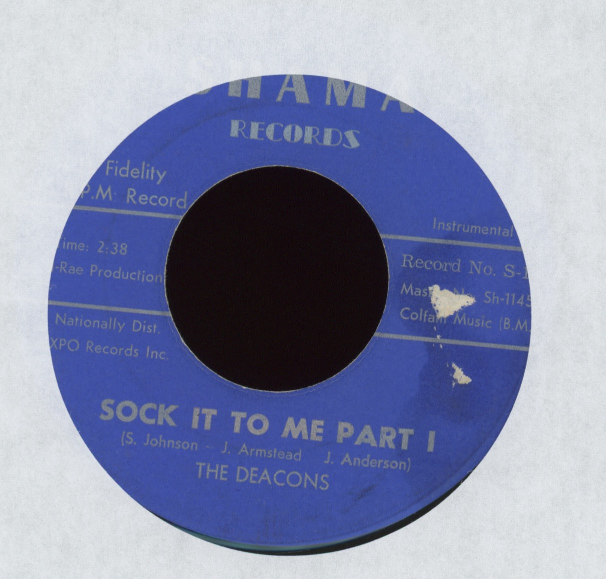 The Deacons - Sock It To Me on Shama Funk 45