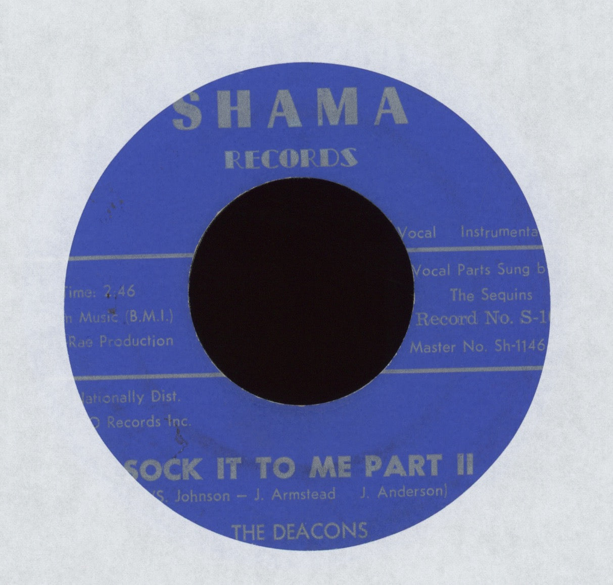 The Deacons - Sock It To Me on Shama Funk 45