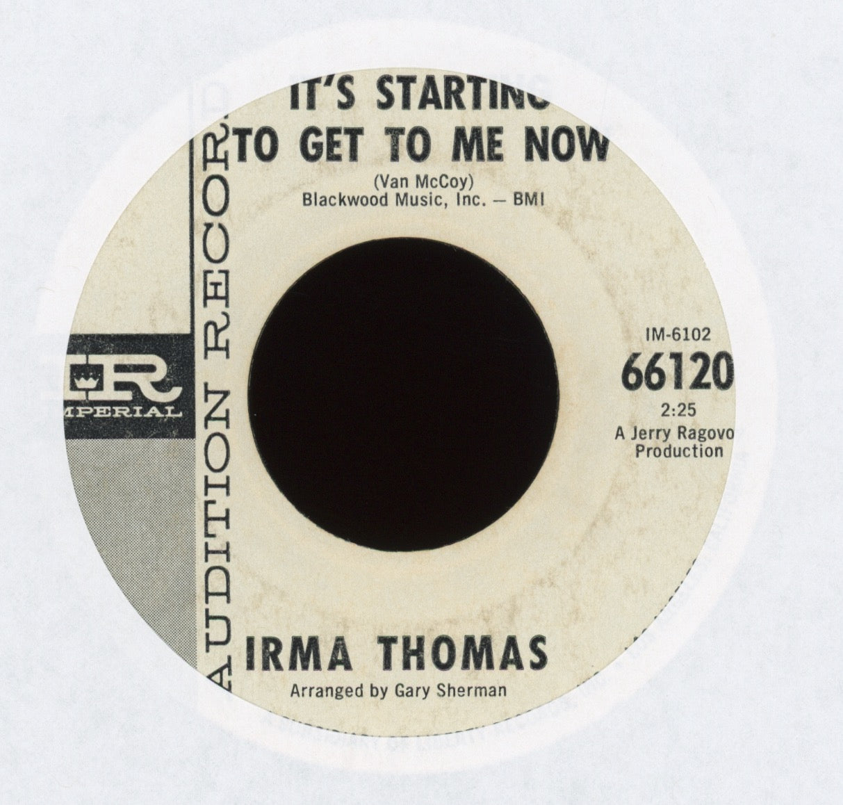 Irma Thomas - It's Starting To Get To Me Now on Imperial Promo Northern Soul 45