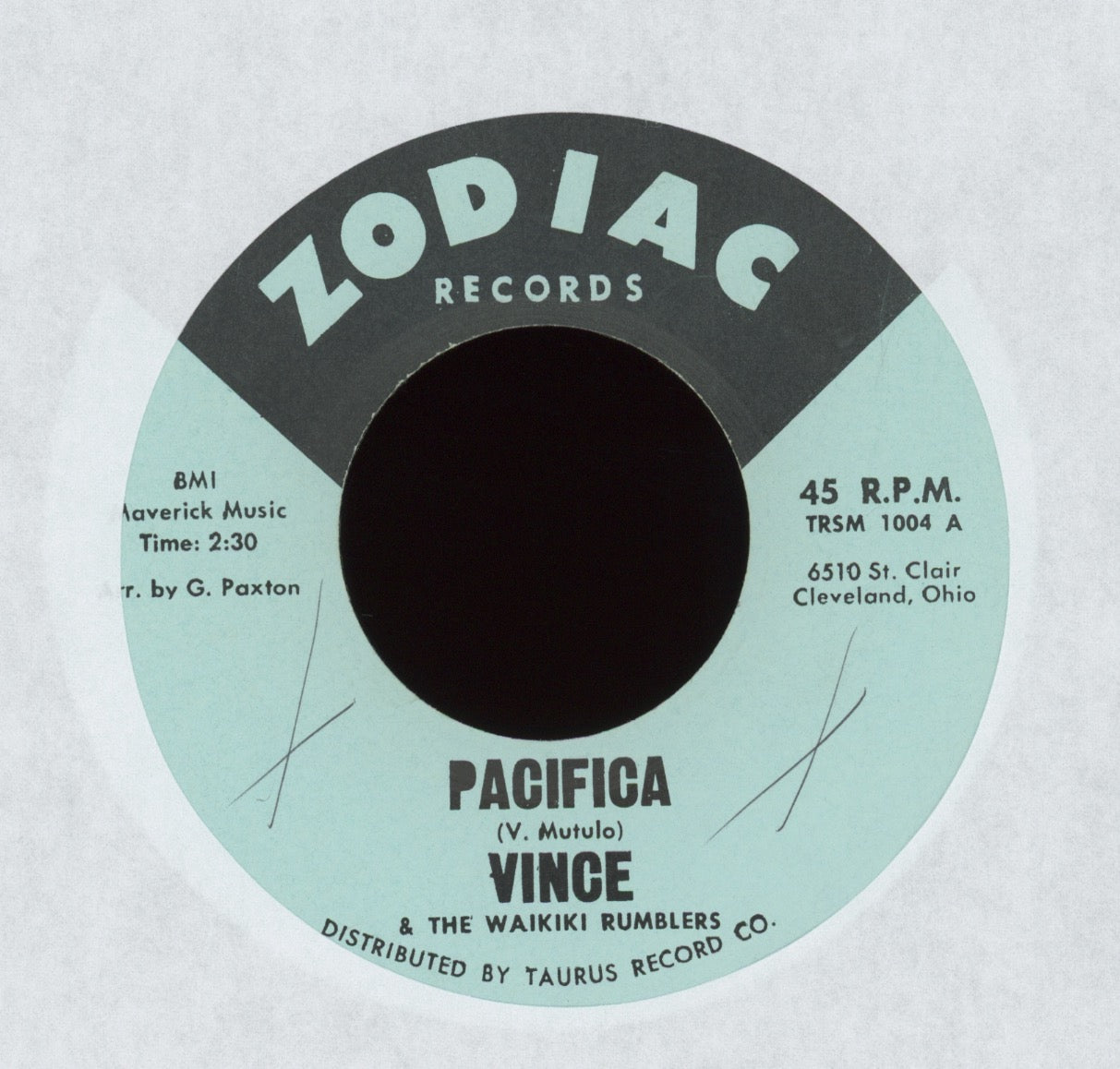 Vince & The Waikiki Rumblers - Waikiki Rumble on Zodiac Instro Surf 45