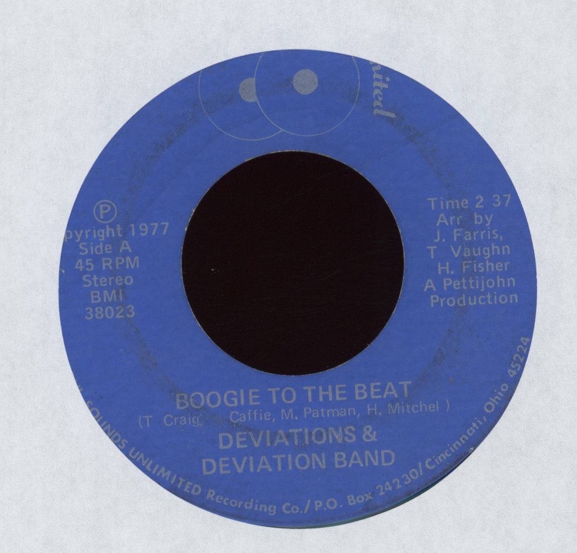 Deviations & Deviation Band - Loving You on Soul Sounds Unlimited Sweet Soul 45