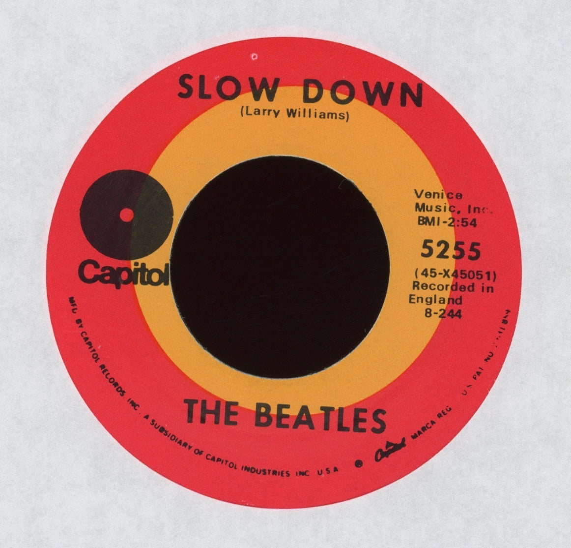 The Beatles - Matchbox / Slow Down on Capitol Target Label Reissue 45