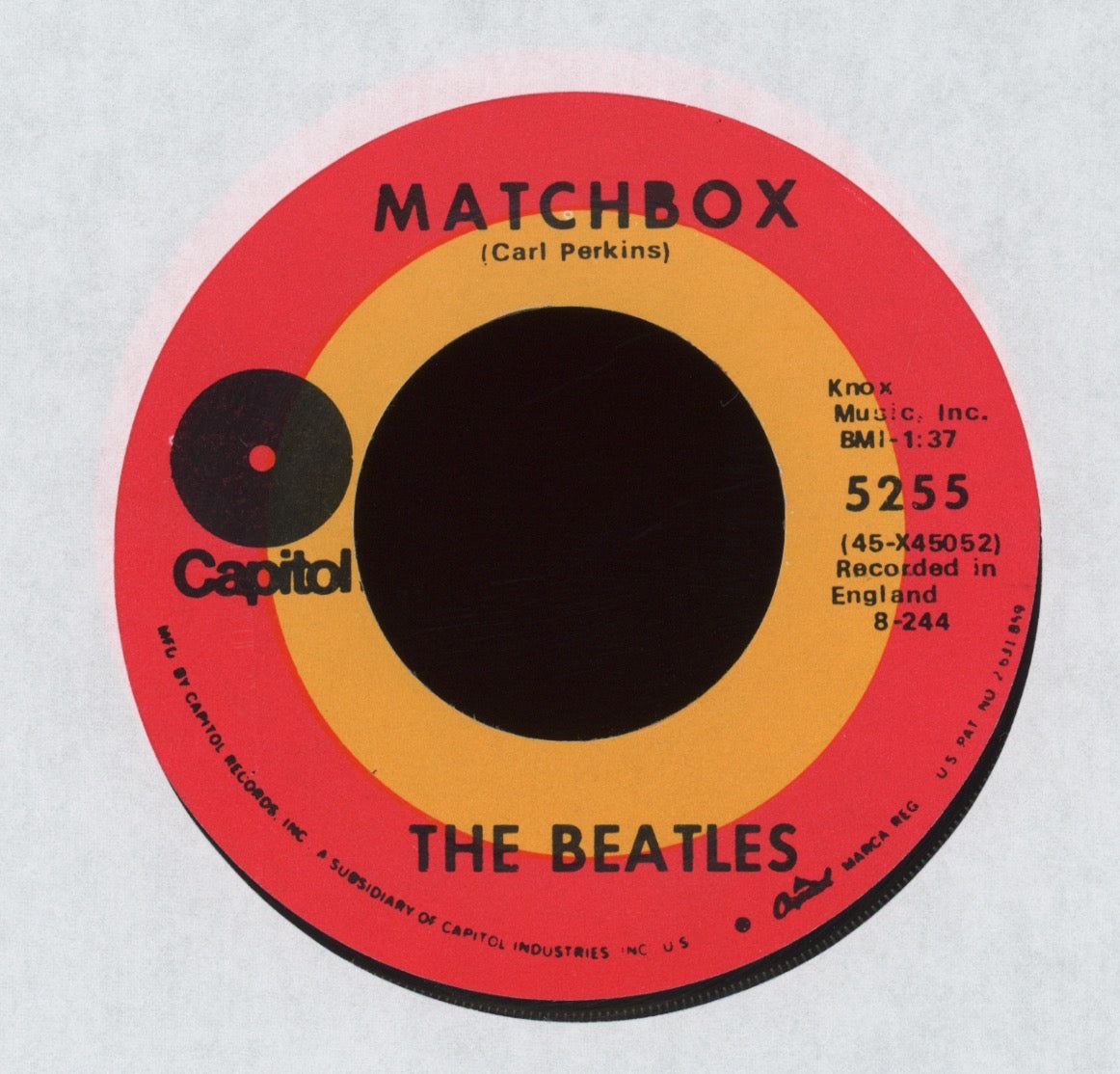 The Beatles - Matchbox / Slow Down on Capitol Target Label Reissue 45