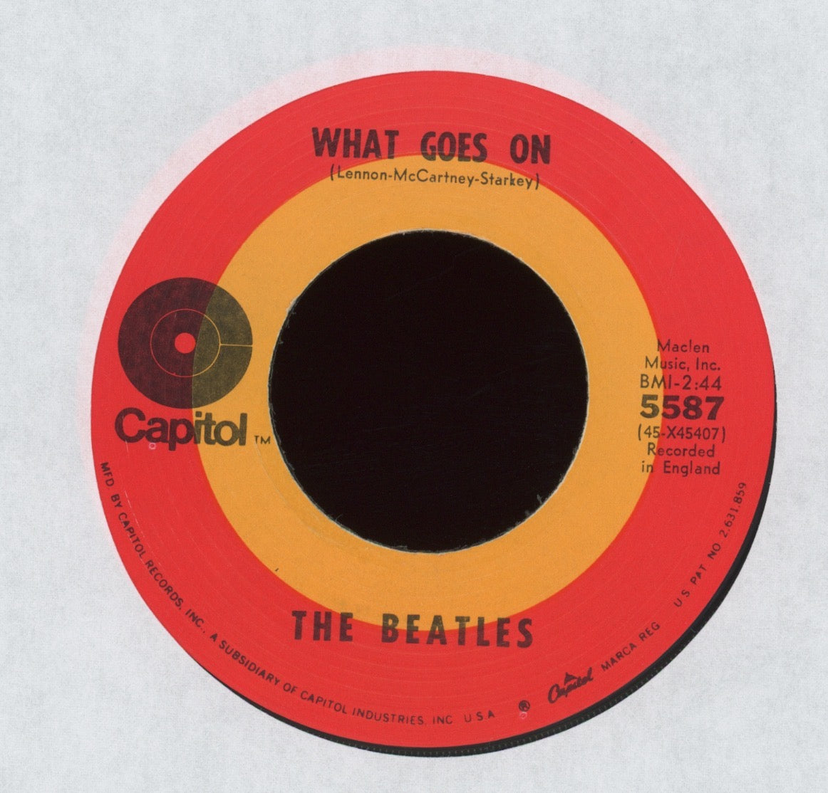 The Beatles - Nowhere Man on Capitol Target Label Reissue 45