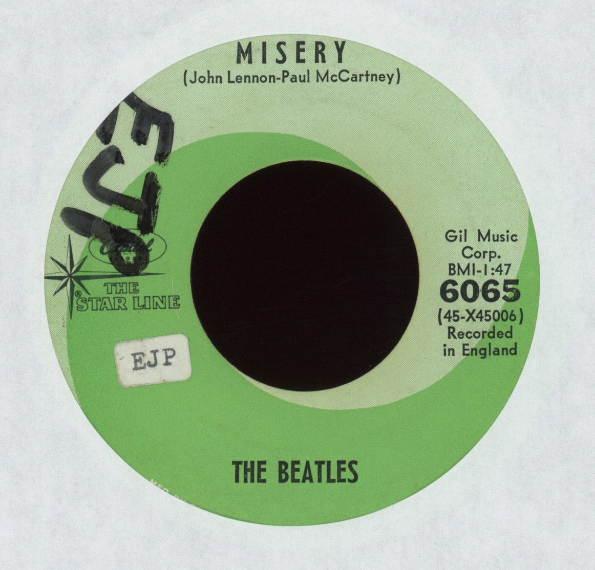 The Beatles - Misery / Roll Over Beethoven on Capitol Star Line Reissue 45