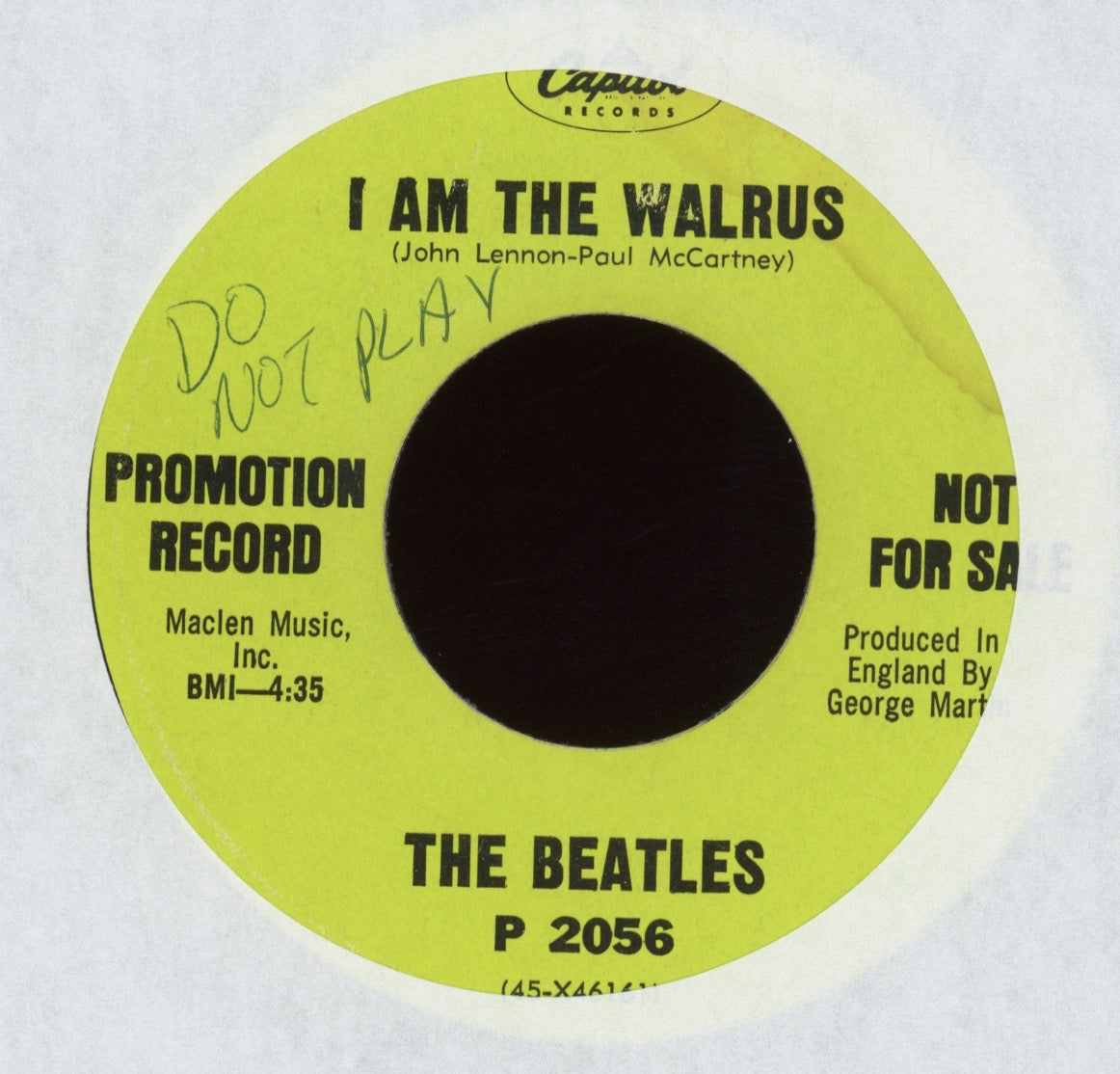 The Beatles - Hello Goodbye / I Am the Walrus on Capitol Promo 45