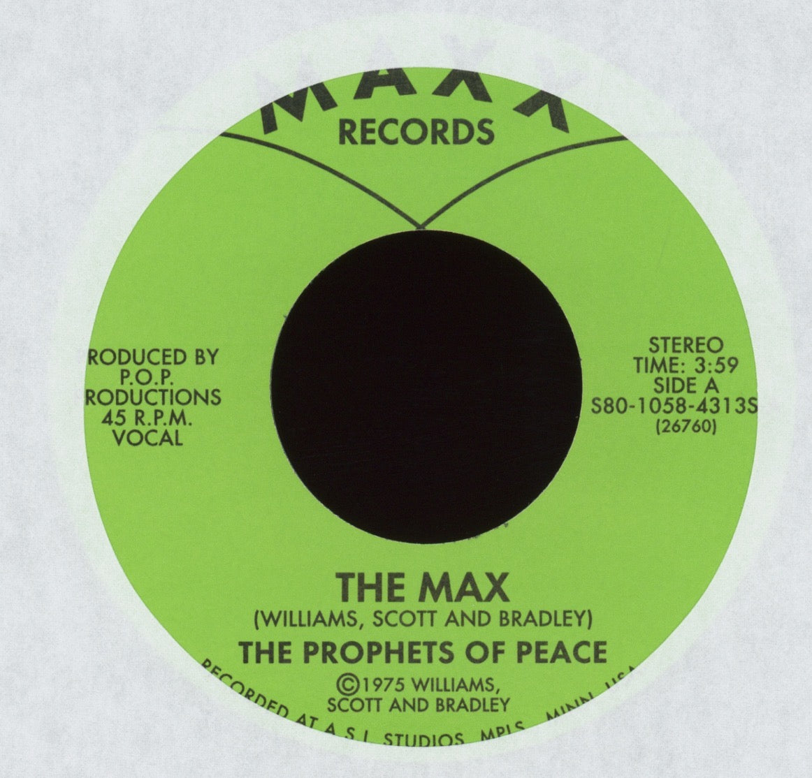 The Prophets Of Peace - The Max on Maxx Numero Reissue Funk 45