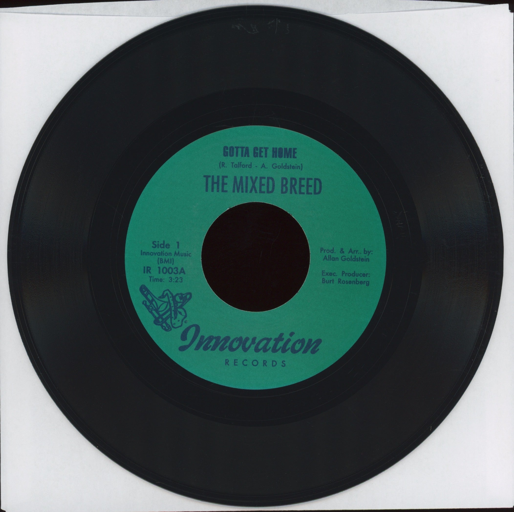 The Mixed Breed - Gotta Get Home / Wise on Innovation Numero Reissue 45 With Picture Sleeve