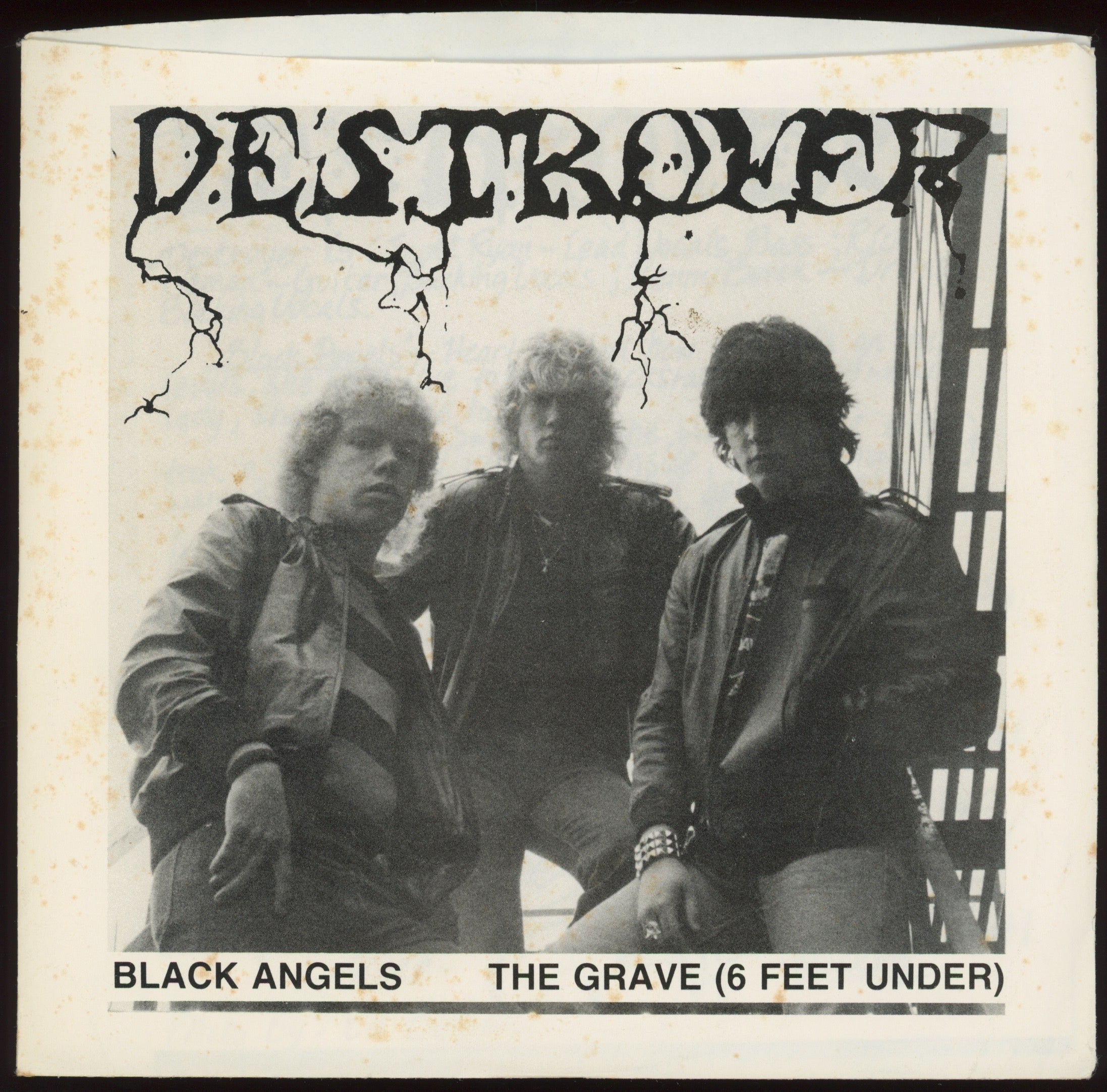 Destroyer - Black Angels / The Grave (6 Feet Under) Private Metal 45 With Picture Sleeve