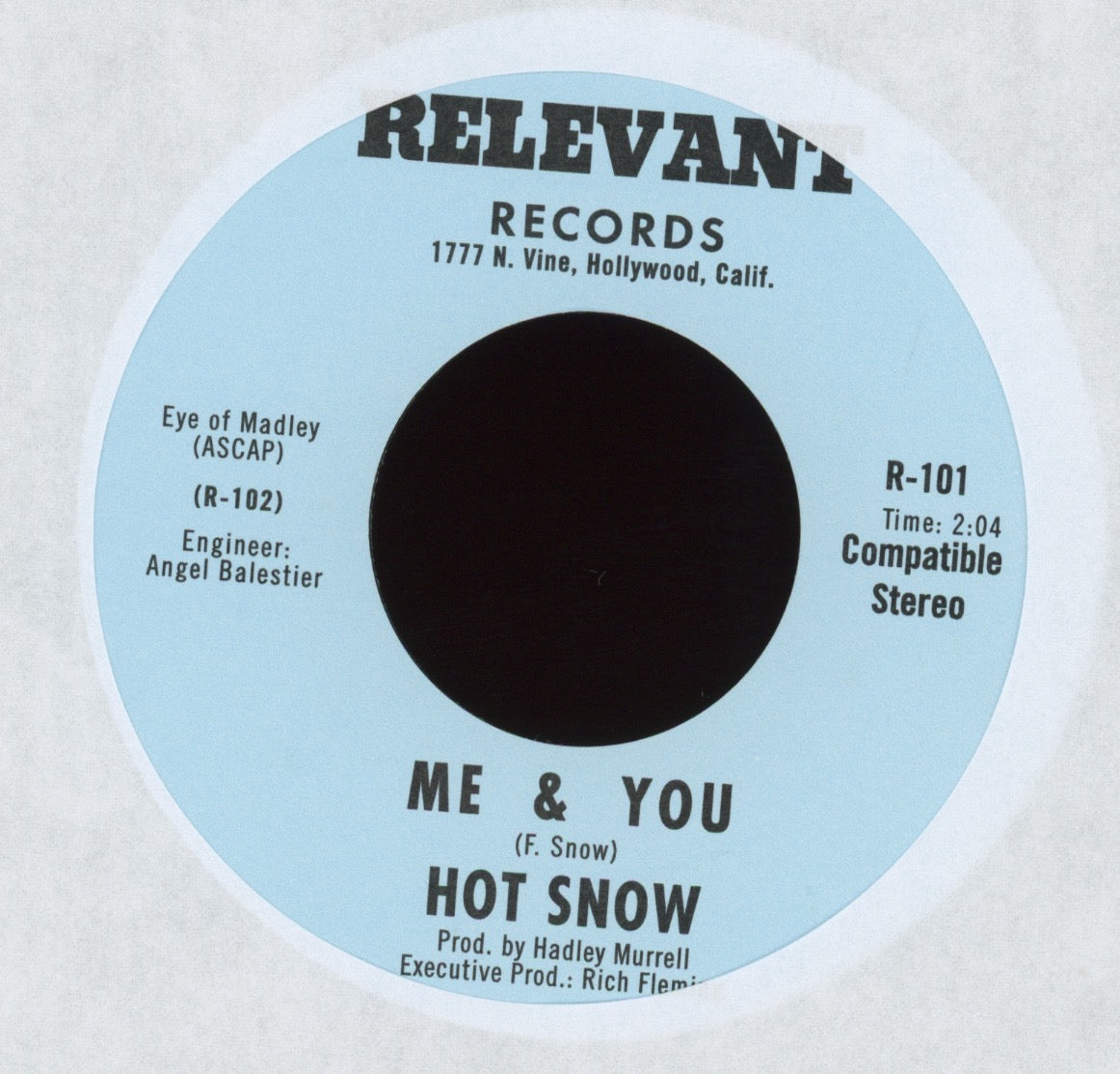 Hot Snow - Four Times The Love on Relevant Numero Reissue Funk 45