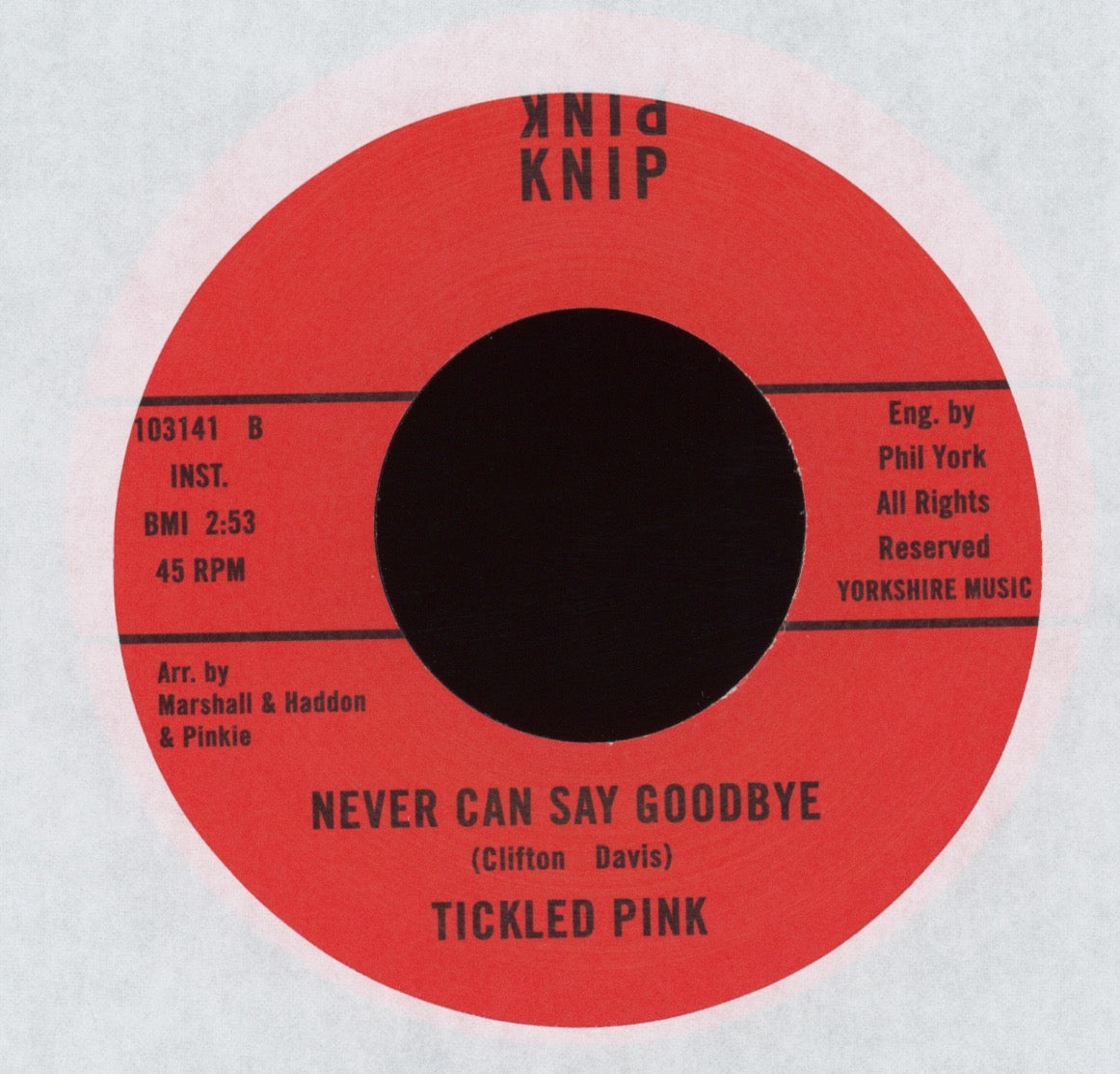 Tickled Pink - Reach Out (And Give Me Your Hand) on Pink Knip Numero Reissue Funk 45