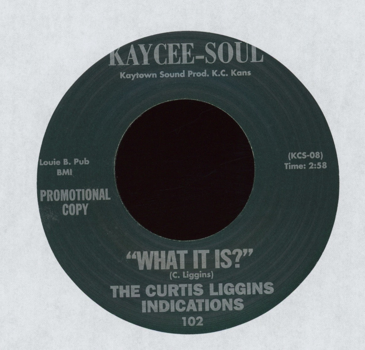 The Curtis Liggins Indications - Funky Monkey Right On on Kaycee Soul Numero Reissue Funk 45