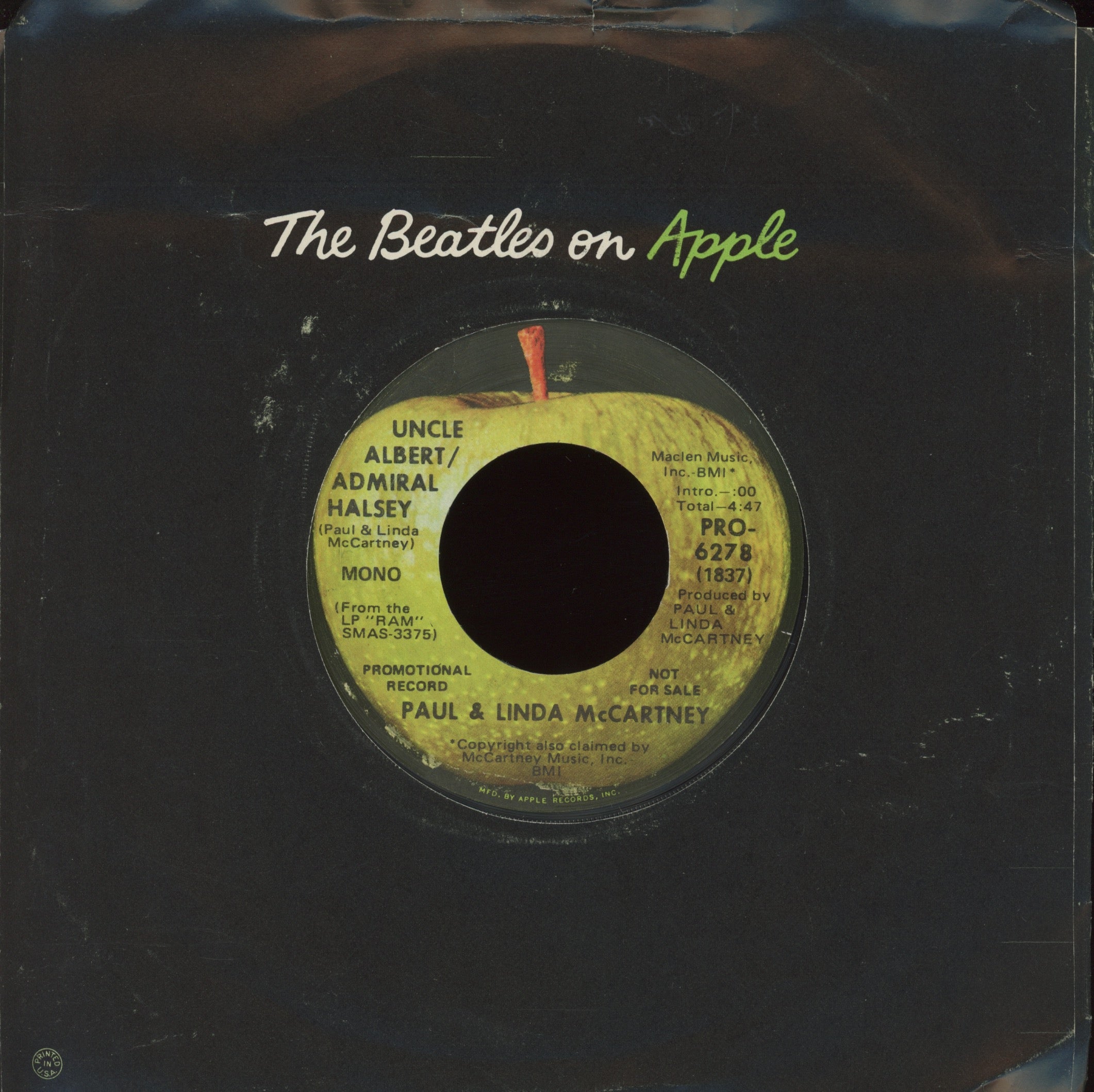 Paul & Linda McCartney - Uncle Albert / Admiral Halsey on Apple Promo 45