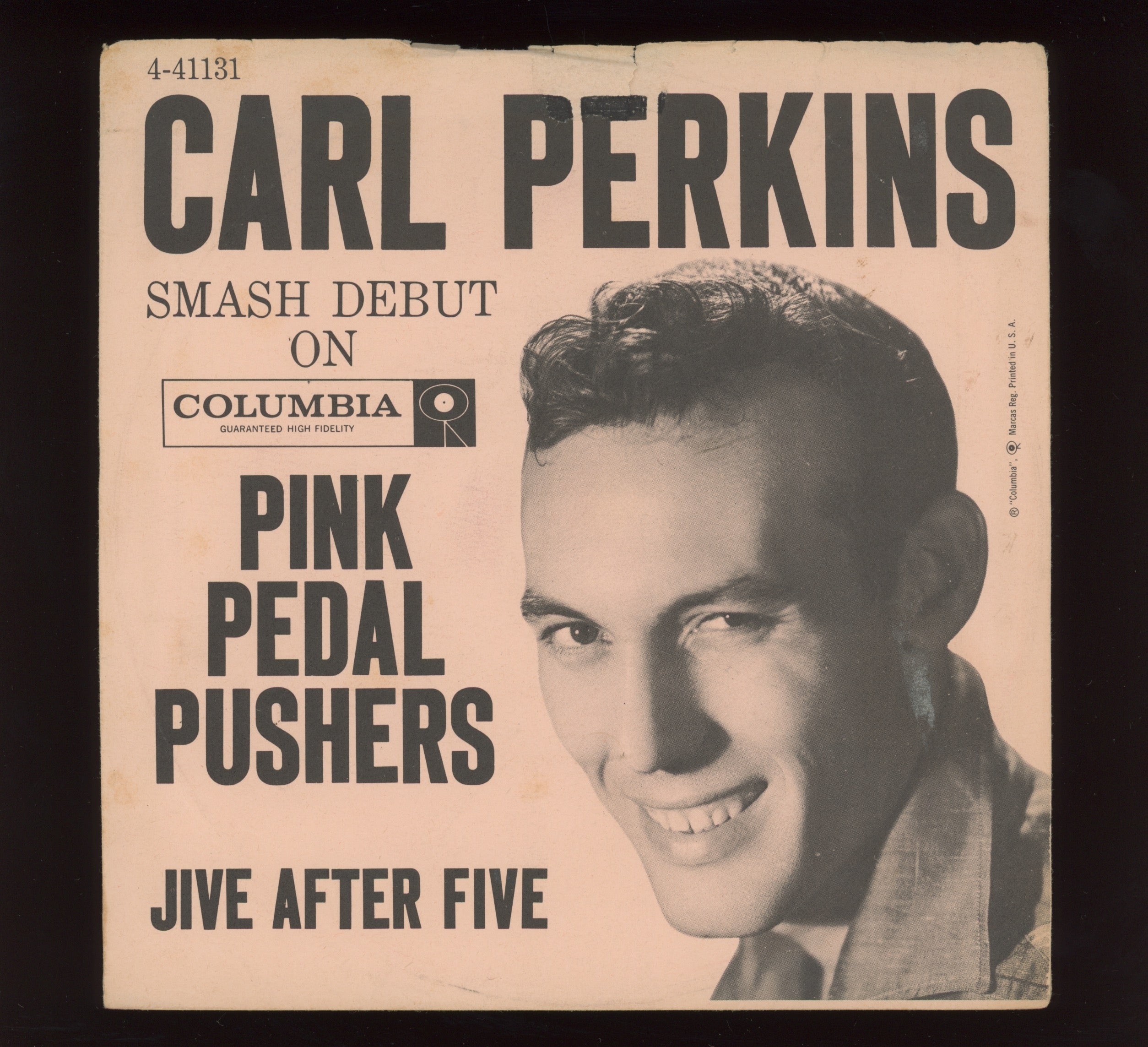 Carl Perkins - Pink Pedal Pushers on Columbia Rockabilly 45 With Picture Sleeve