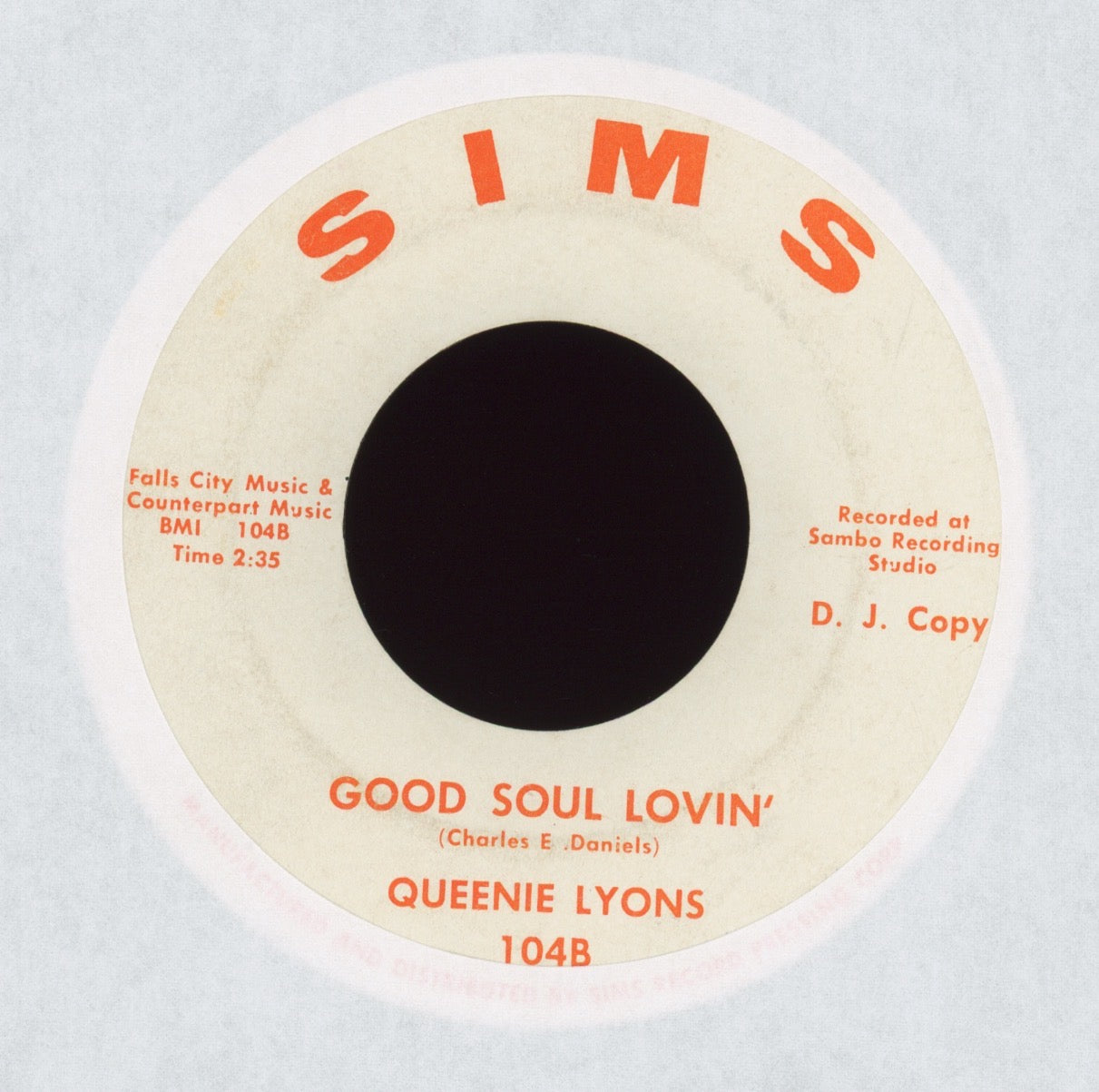 Queenie Lyons - Good Soul Lovin' on Sims Promo Soul Funk 45