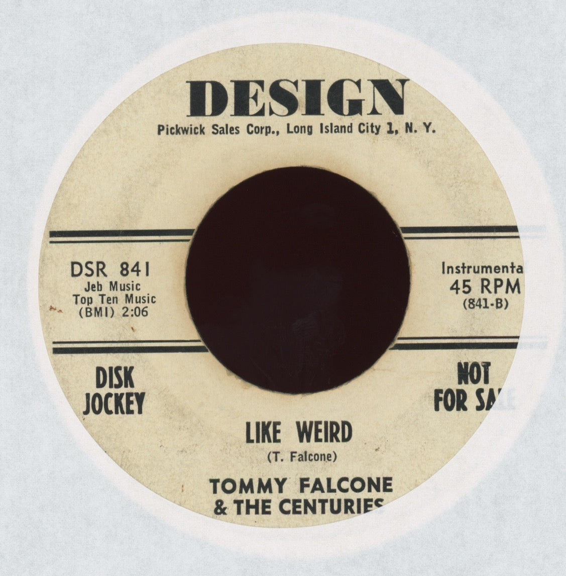 Tommy Falcone & The Centuries - Like Weird on Design Promo Halloween Surf 45