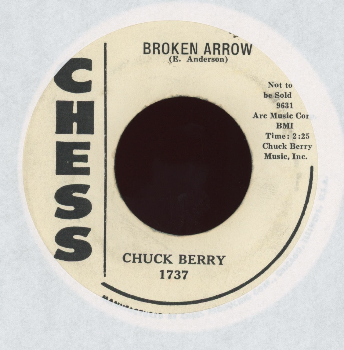 Chuck Berry - Broken Arrow on Chess Promo R&B 45