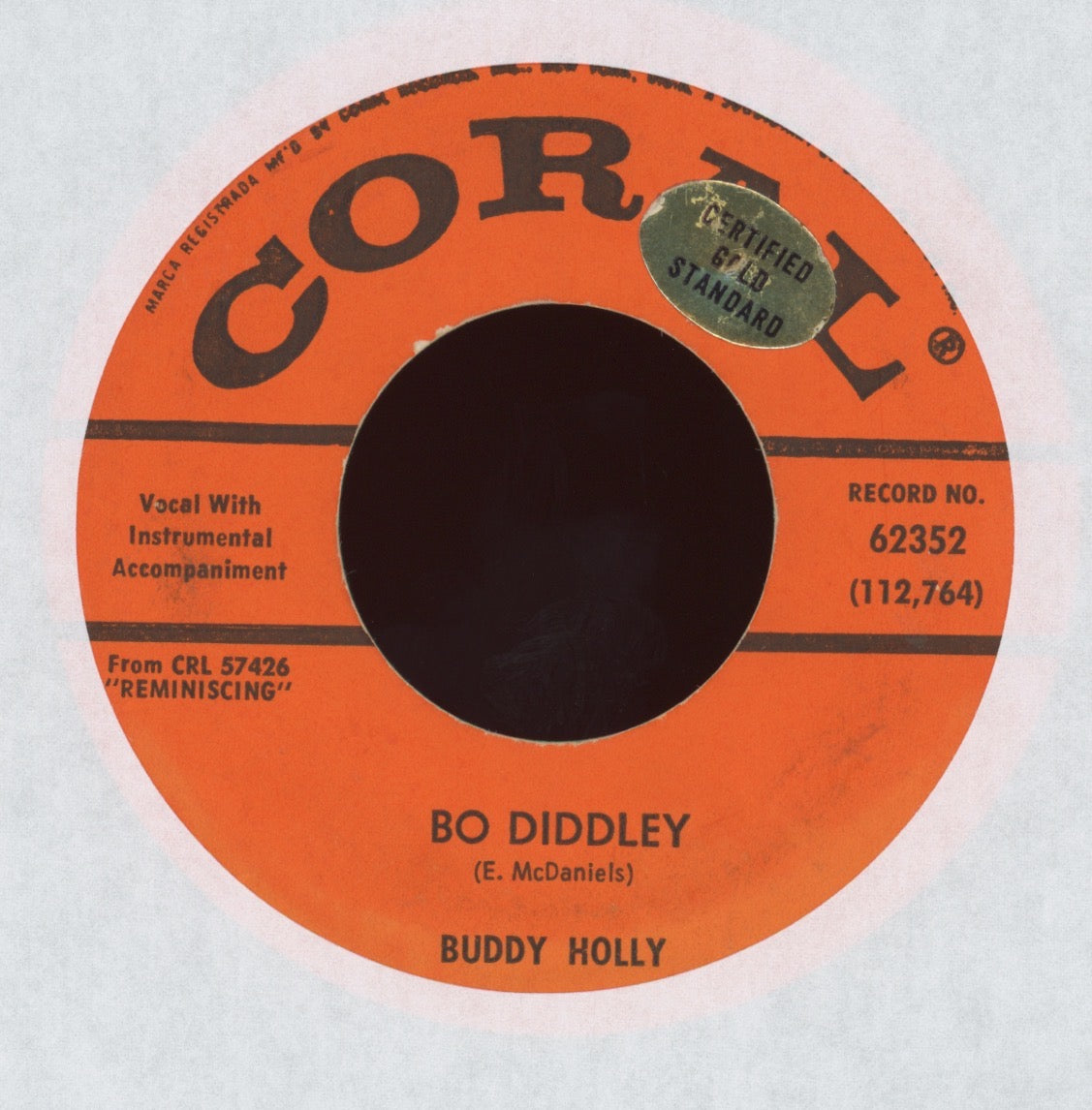 Buddy Holly - Bo Diddley on Coral Rockabilly 45