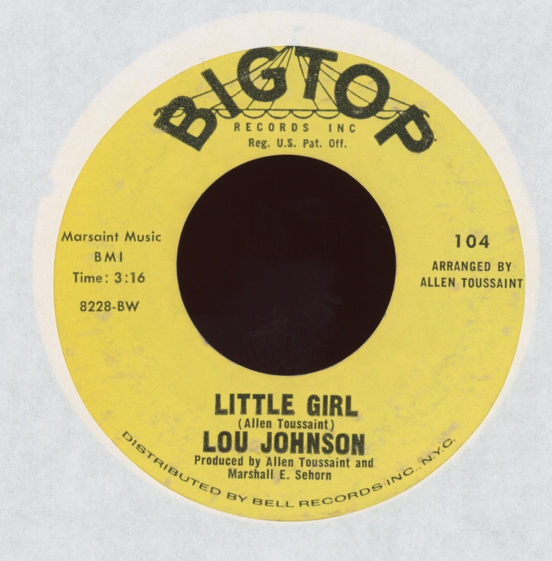 Lou Johnson - Walk On By on Bigtop Northern Soul 45