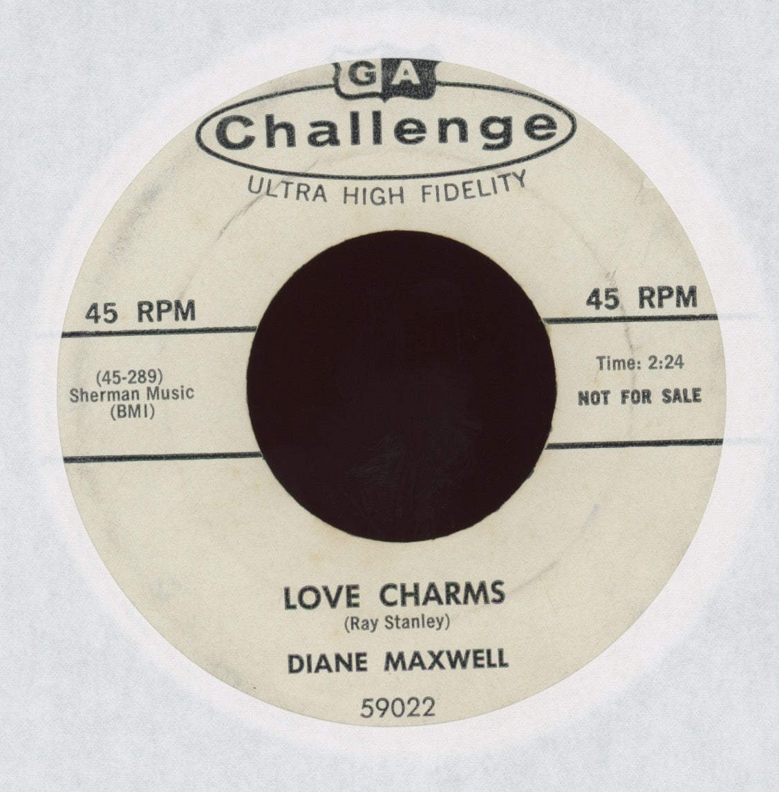 Diane Maxwell - Love Charms on Challenge Promo R&B Popcorn 45