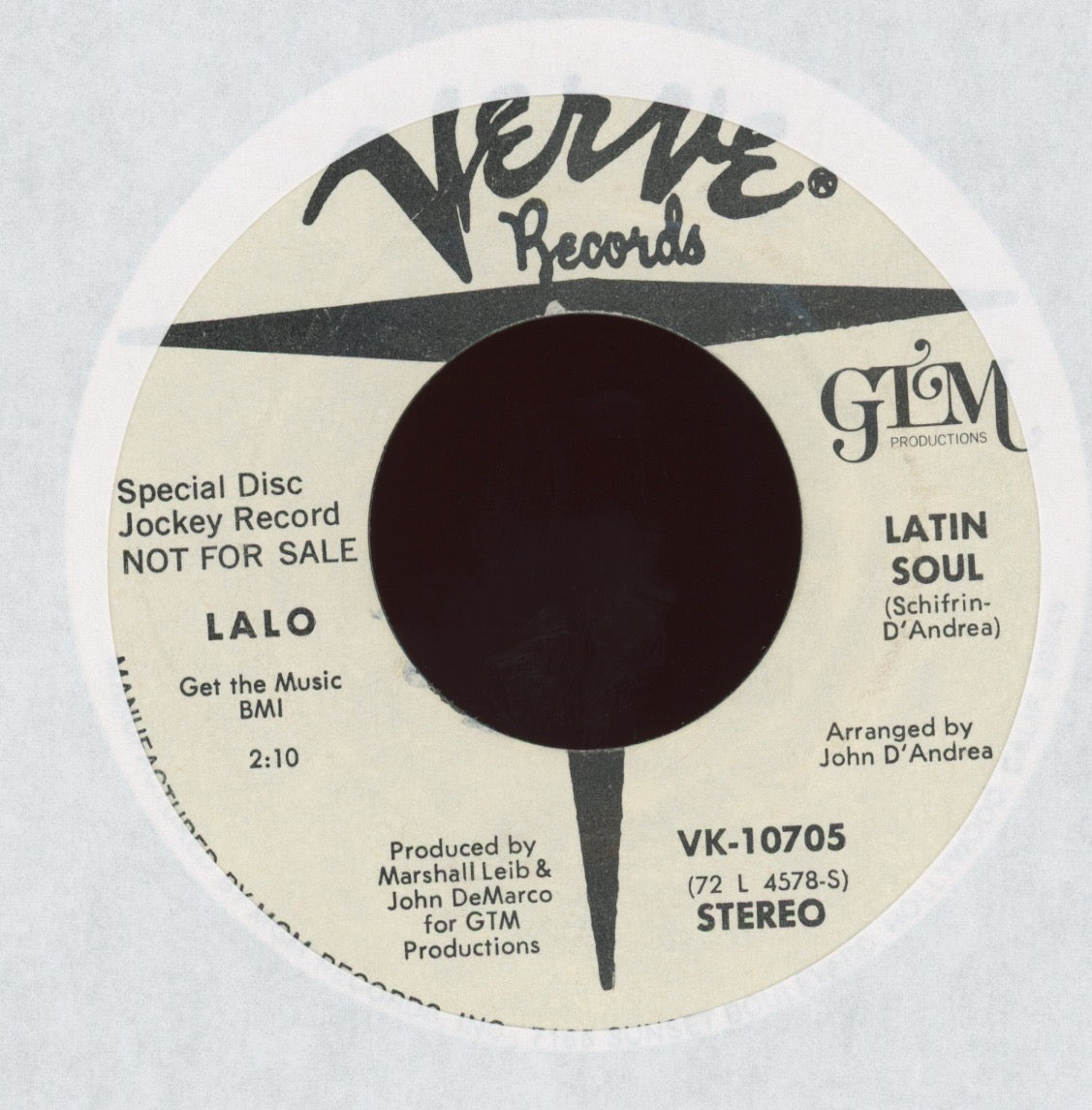 Lalo Schifrin - Latin Soul on Verve Promo Latin Soul 45