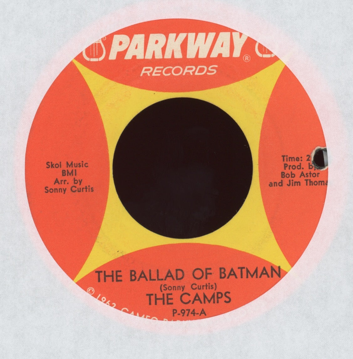 The Camps - The Ballad Of Batman on Parkway Garage Hot Rod Surf 45