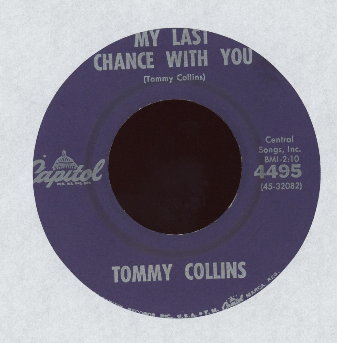 Tommy Collins - Black Cat on Capitol Rockabilly 45