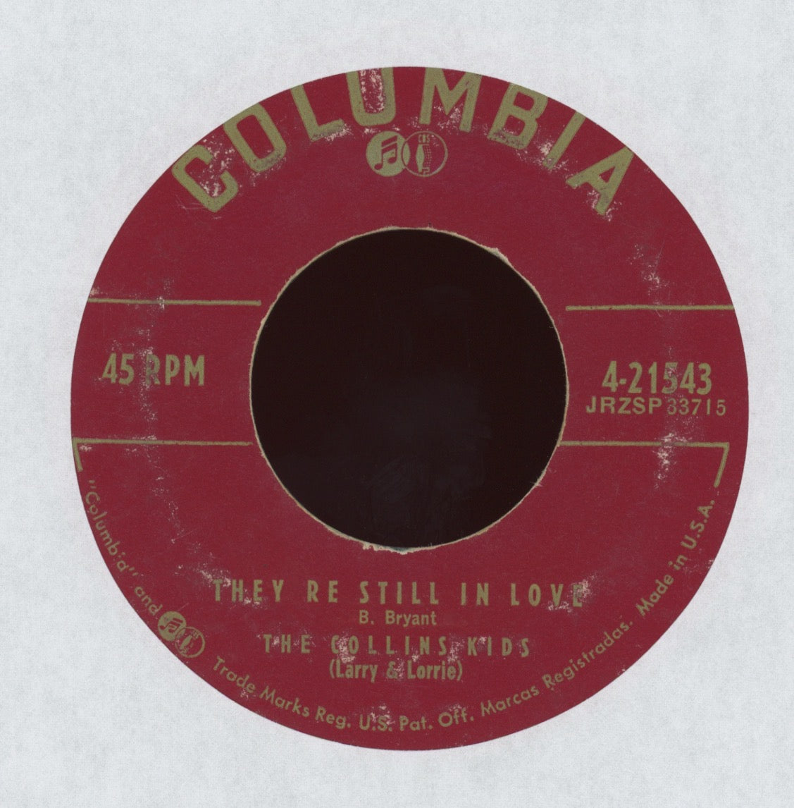 The Collins Kids - I'm In My Teens on Columbia Rockabilly 45