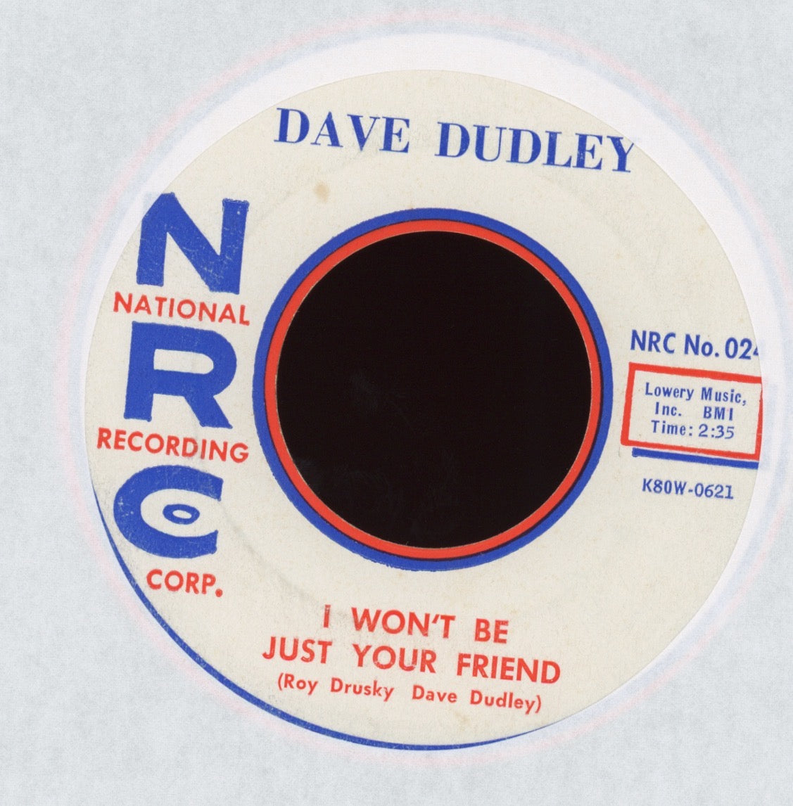 Dave Dudley - Where There's A Will There's A Way on NRC Rockabilly 45