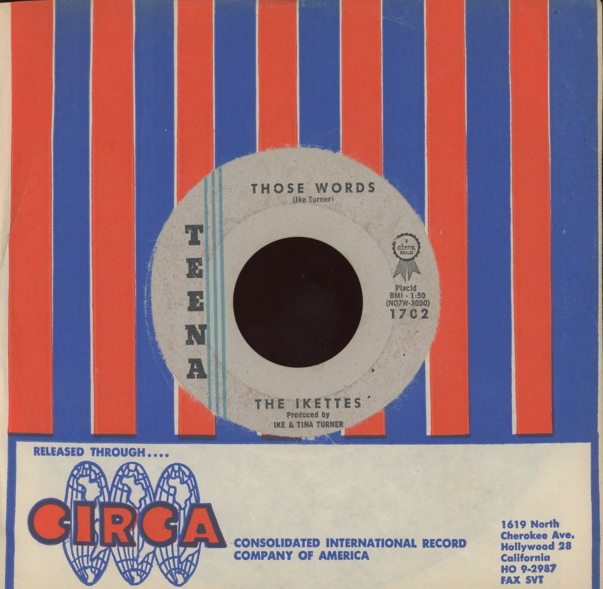 The Ikettes - No Bail In This Jail (Prisoner In Love) on Teena R&B 45