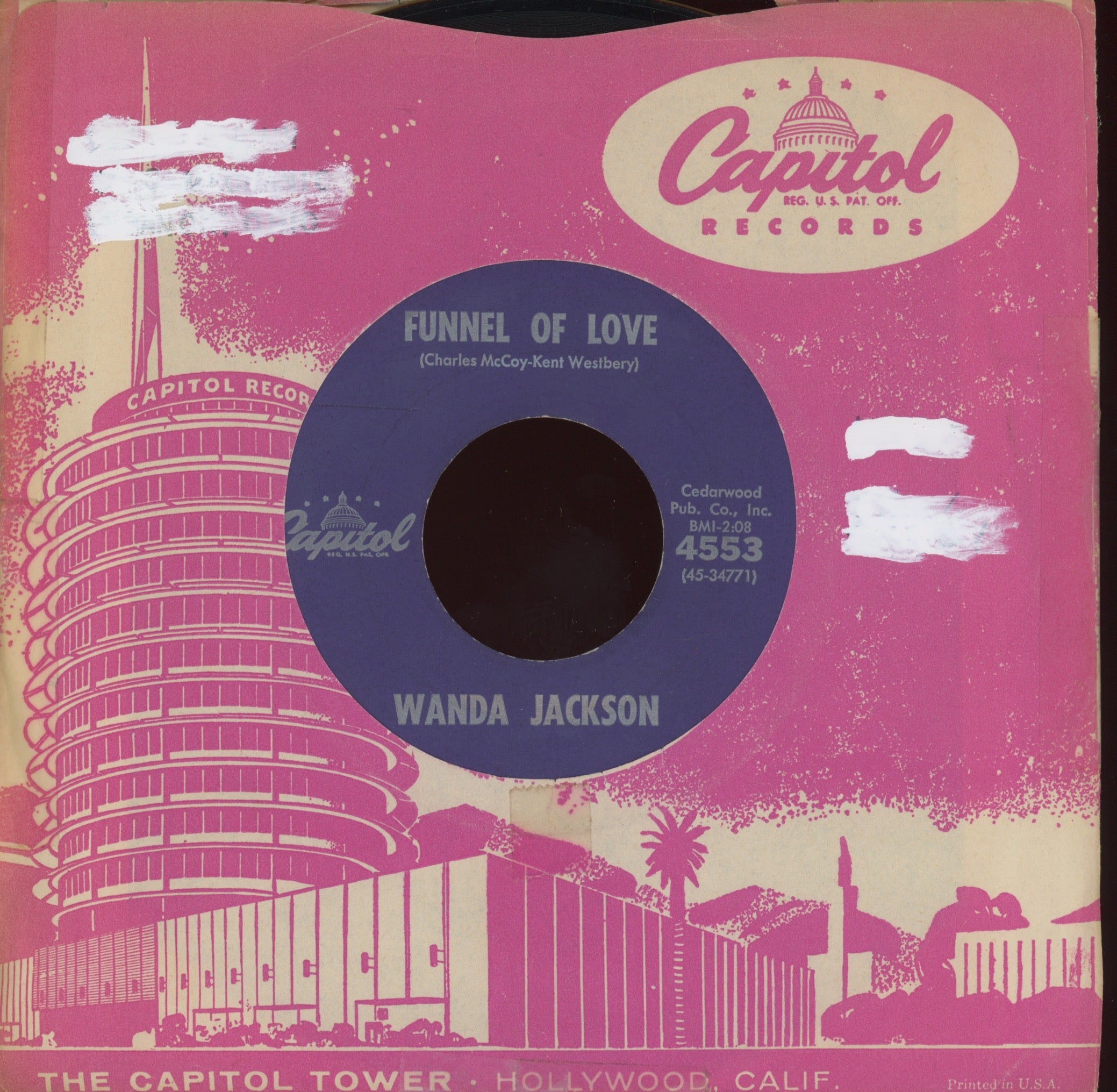 Wanda Jackson - Funnel Of Love on Capitol Rockabilly Popcorn 45