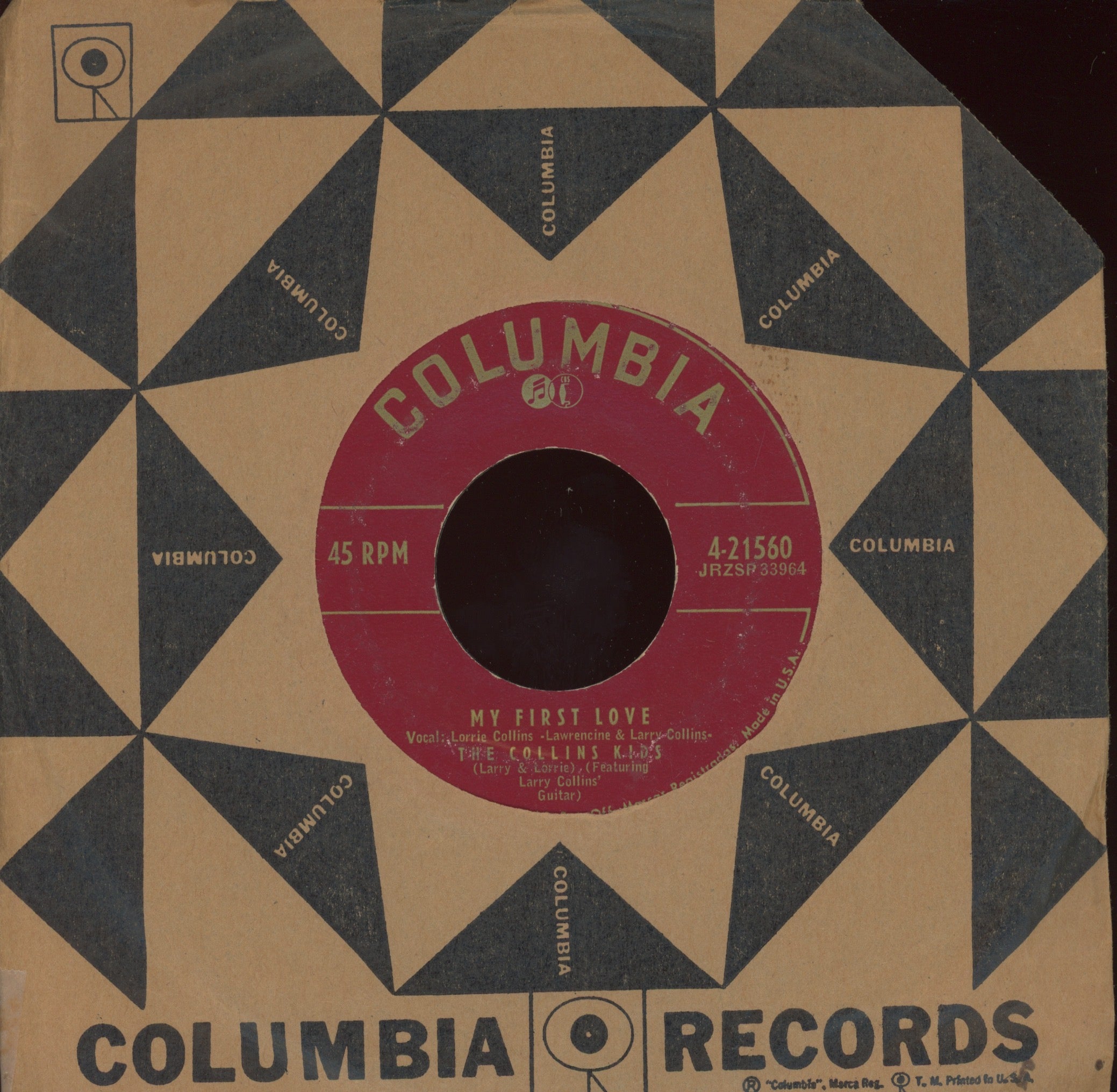 The Collins Kids - Rock And Roll Polka on Columbia Rockabilly 45