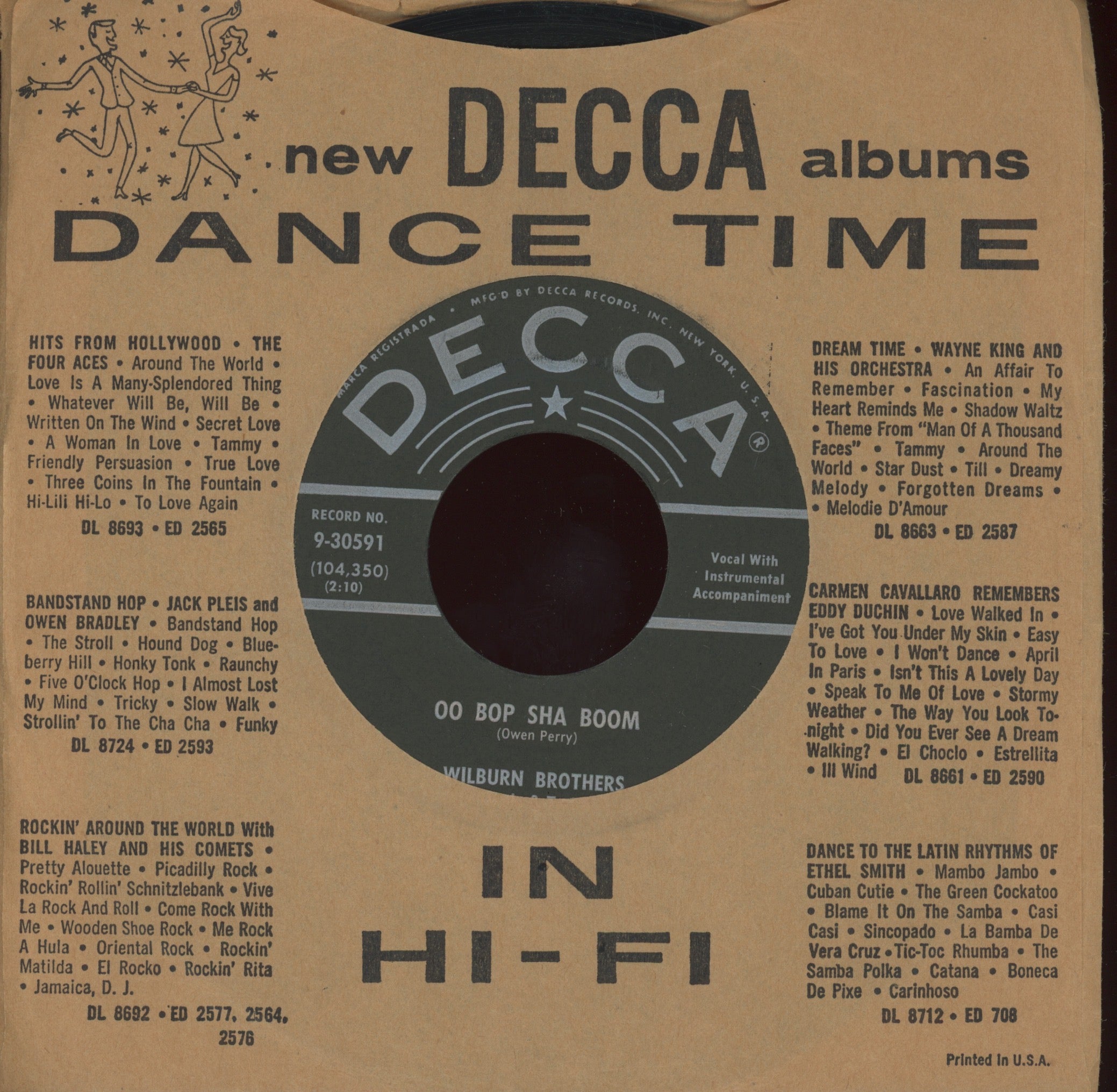 The Wilburn Brothers - Oo Bop Sha Boom on Decca Rockabilly 45